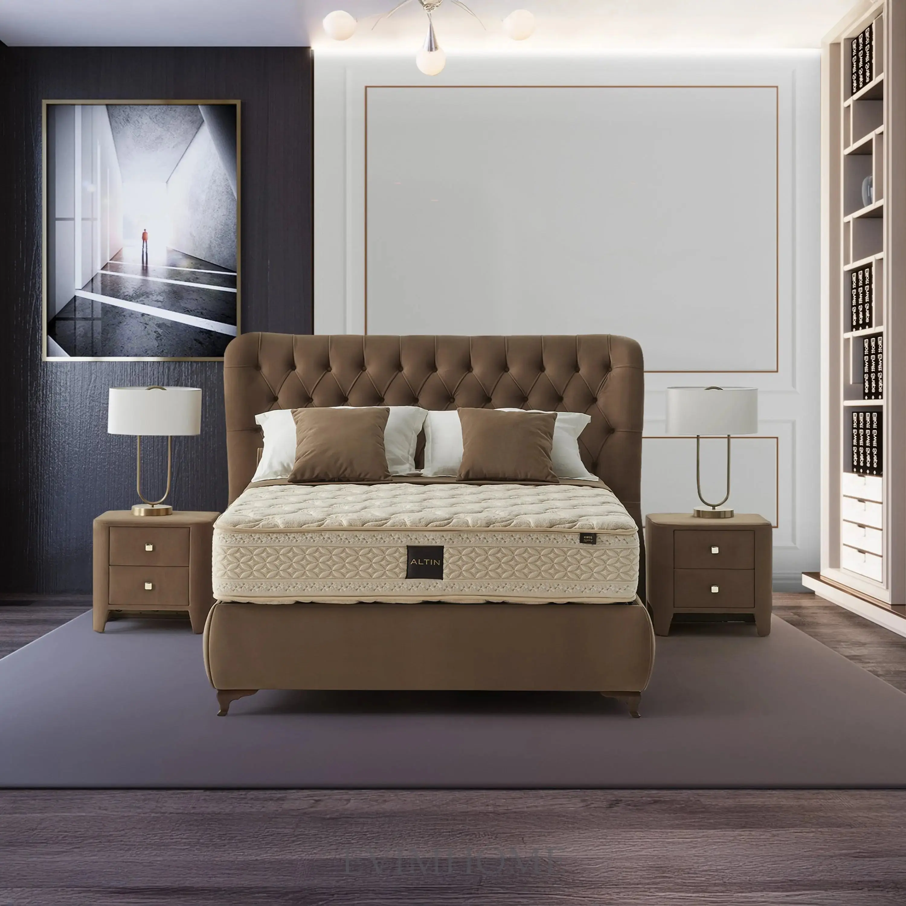 Altin Olivia Boxspringbett – 4 Jahreszeiten & Bonellfederkern Komfort