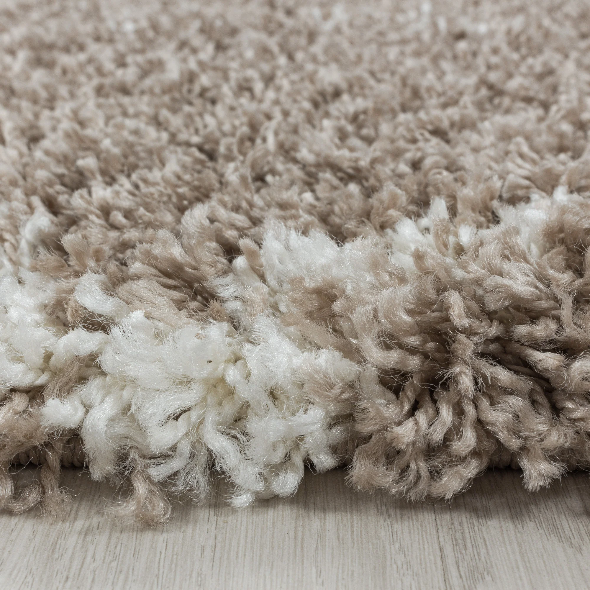 Hochflorteppiche, Geometrisch Design, Farbe Beige, Teppich für Wohnzimmer, Rücken aus Jute - Image 4