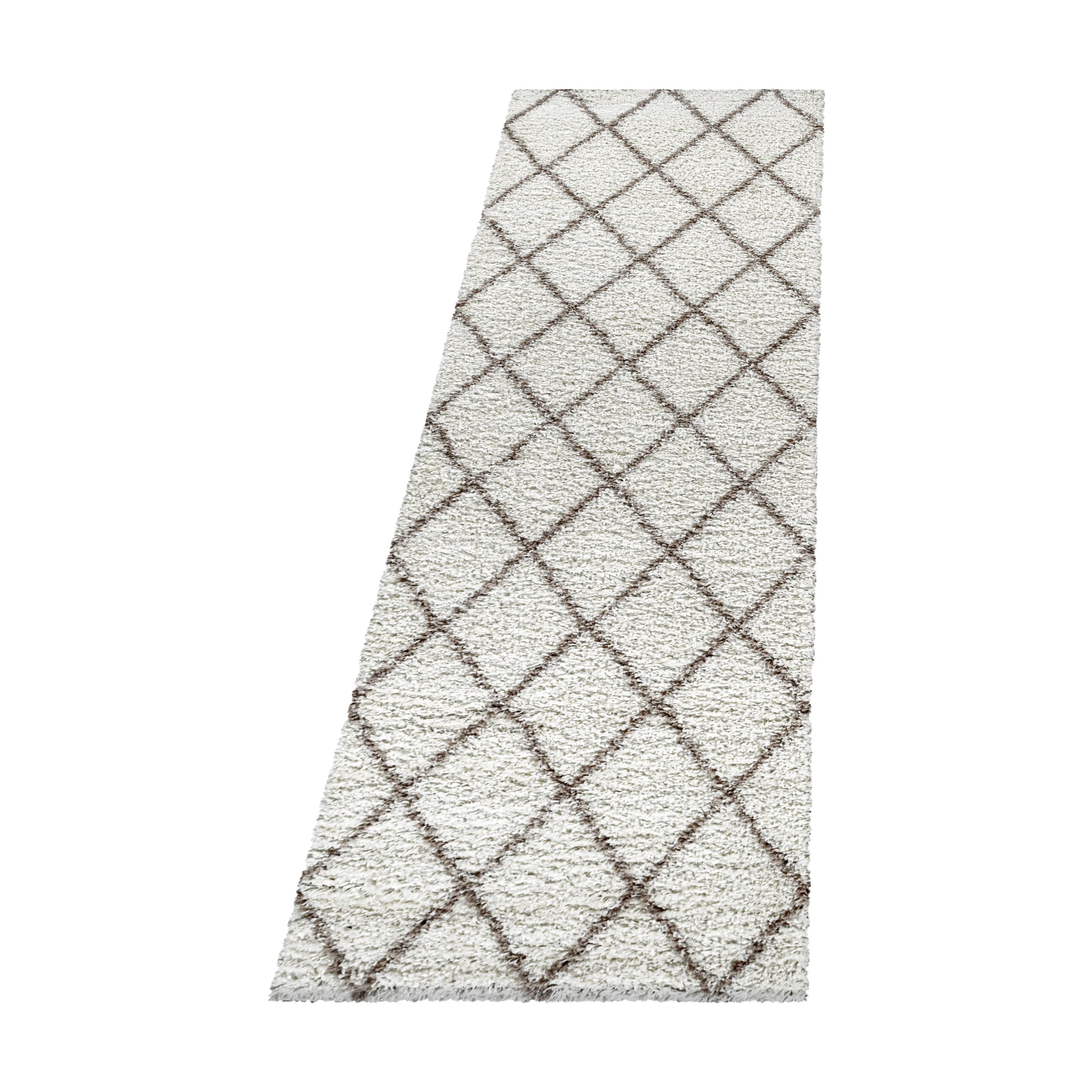 Geometrische Hochflorteppiche in Creme - Image 7