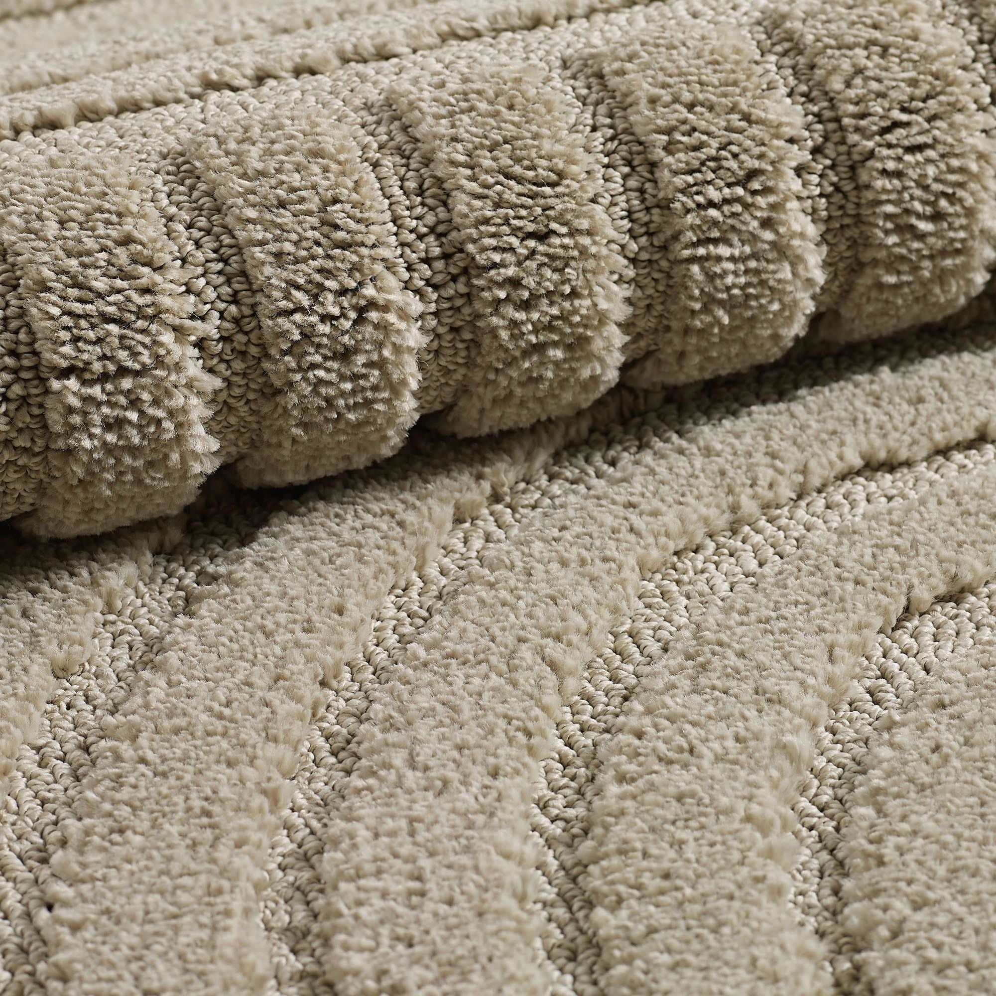 Hochflorteppiche, Skandinavischer Boho, Farbe Beige, Teppich für Wohnzimmer, Rücken aus Jute - Image 4