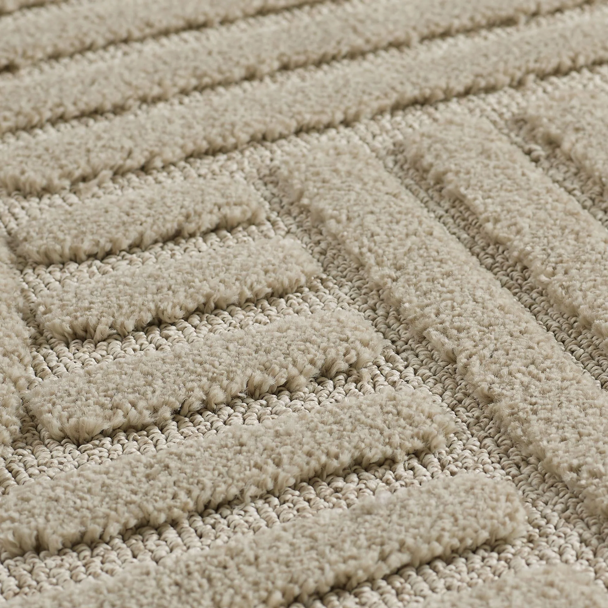 Hochflorteppiche, Skandinavischer Boho, Farbe Beige, Teppich für Wohnzimmer, Rücken aus Jute - Image 6