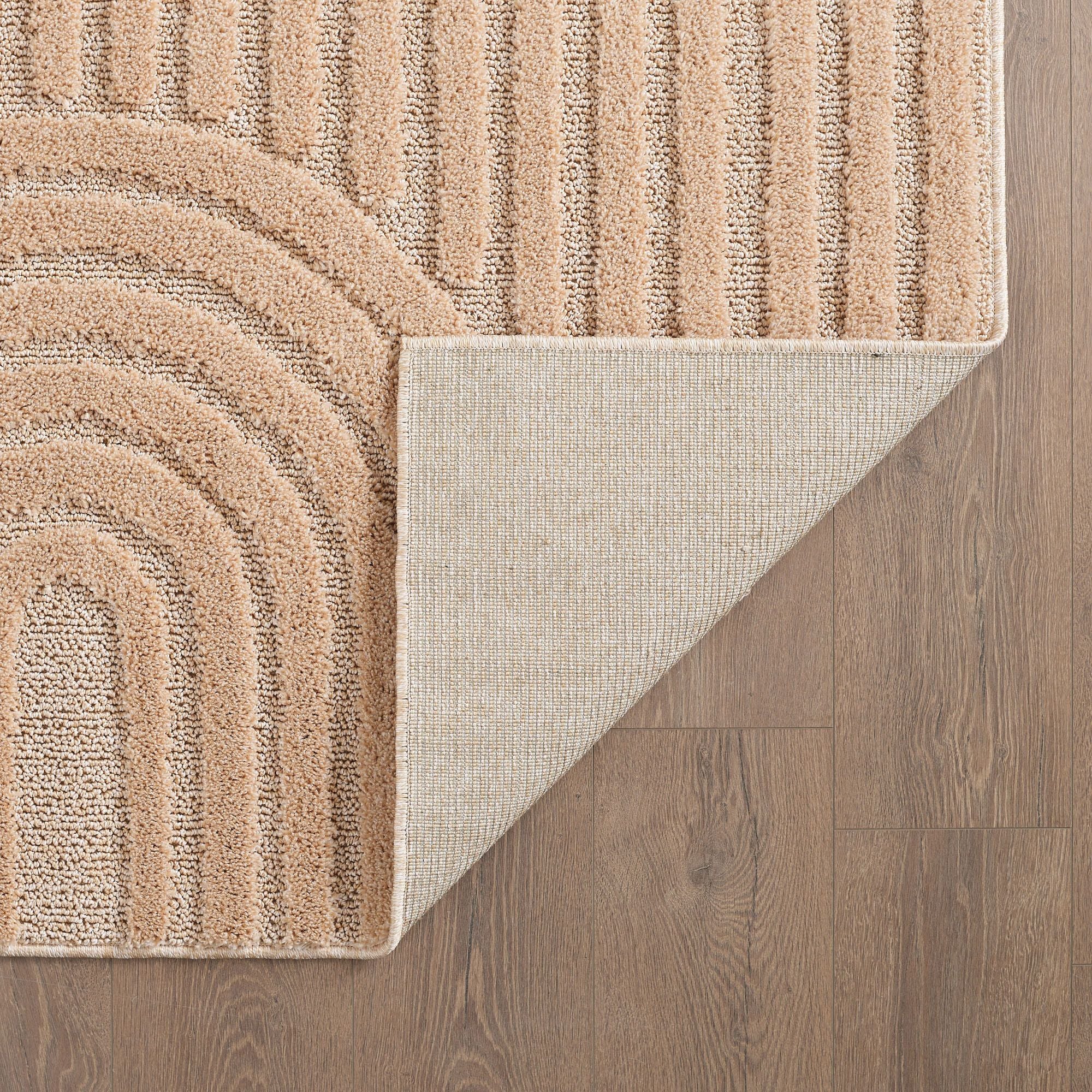 Hochflorteppiche, Skandinavischer Boho, Farbe Rosa, Teppich für Wohnzimmer, Rücken aus Jute - Image 5