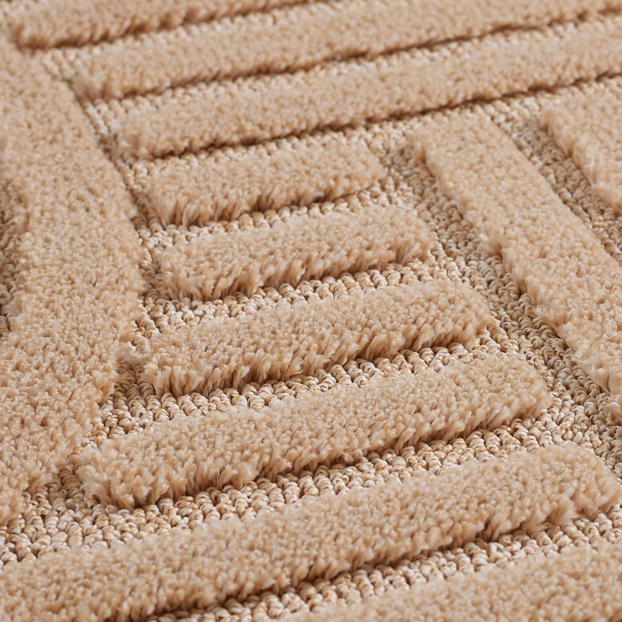 Hochflorteppiche, Skandinavischer Boho, Farbe Rosa, Teppich für Wohnzimmer, Rücken aus Jute - Image 6