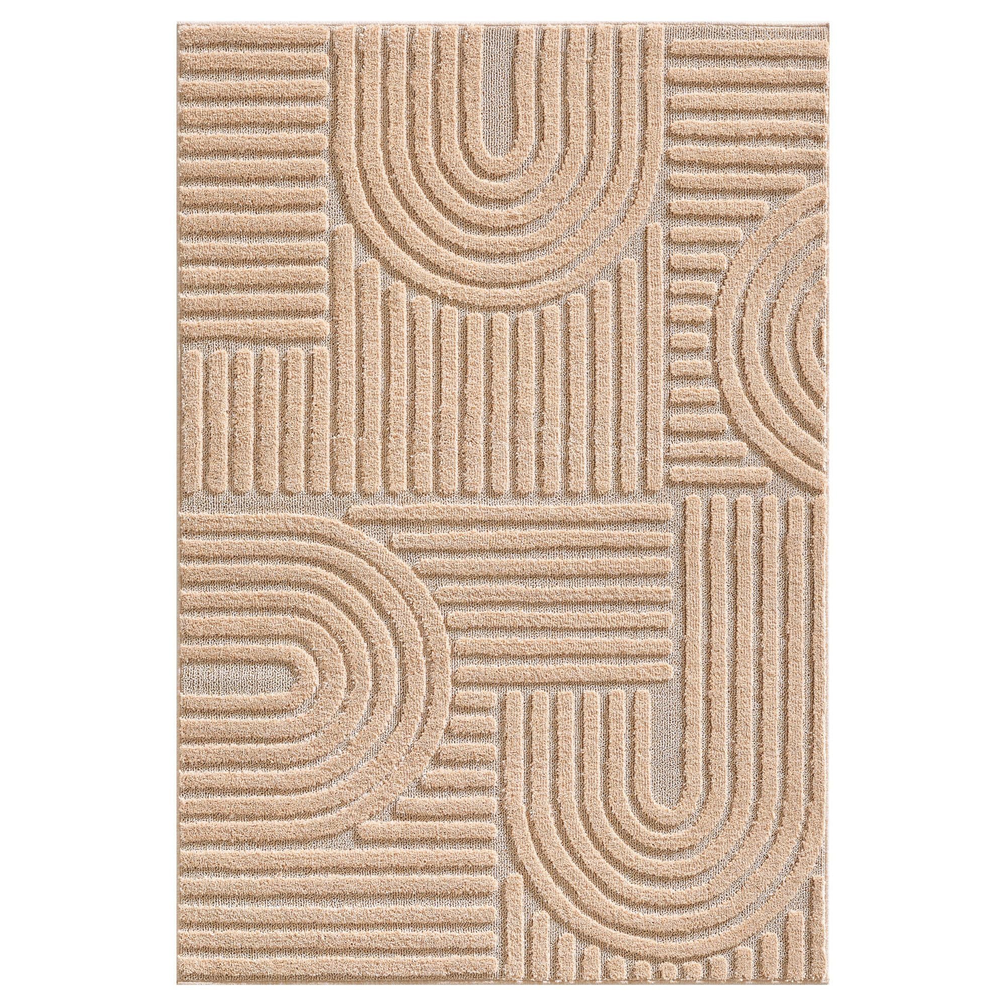 Hochflorteppiche, Skandinavischer Boho, Farbe Rosa, Teppich für Wohnzimmer, Rücken aus Jute - Image 8