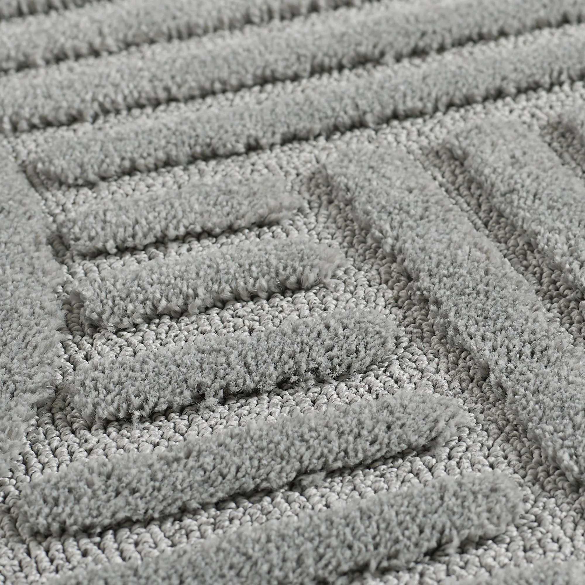 Hochflorteppiche, Skandinavischer Boho, Farbe Silber, Teppich für Wohnzimmer, Rücken aus Jute - Image 6
