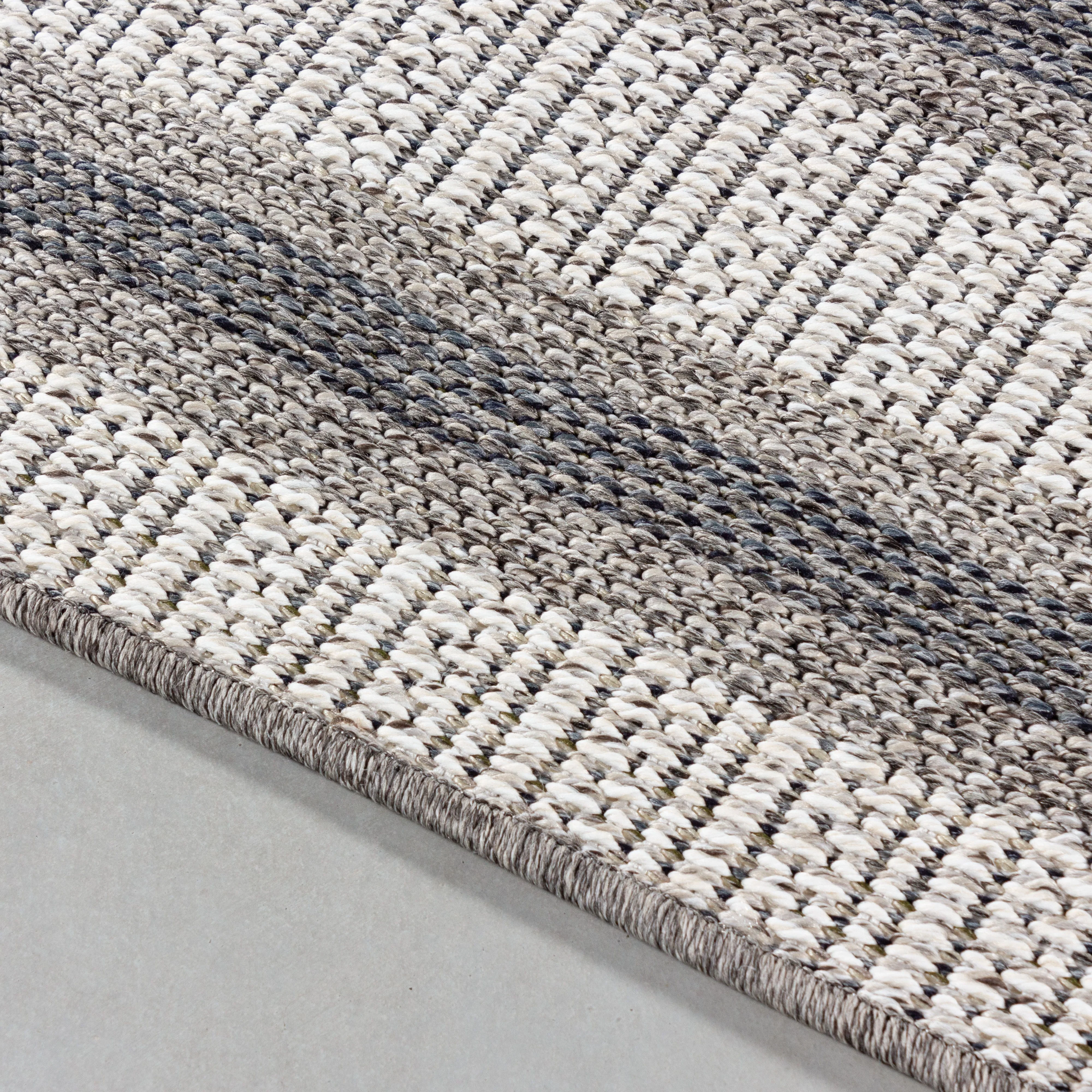 Aruba Outdoorteppich Creme | Bordüre mit Doppelstreifen - Image 4