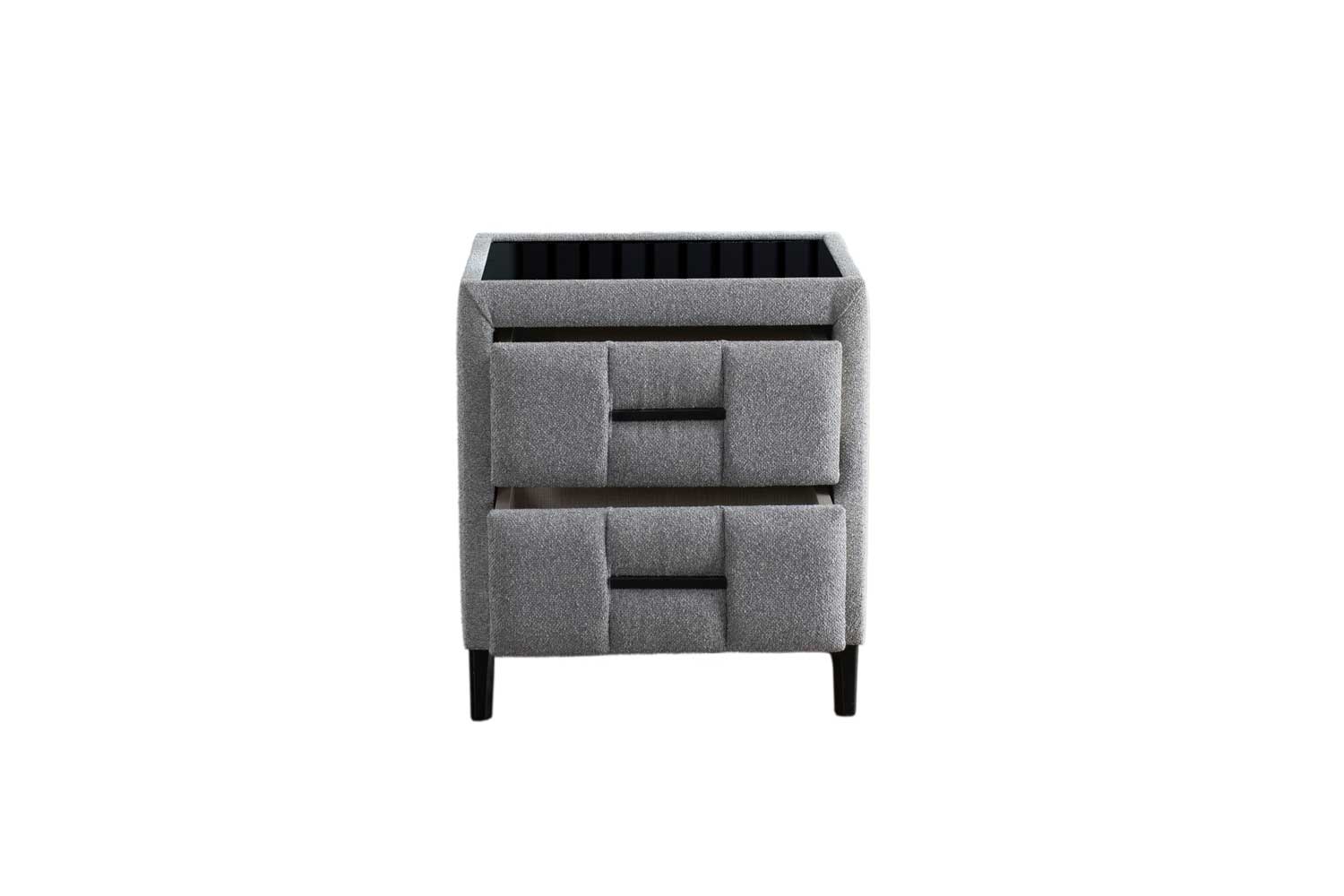 Bambi Blacksand Nachttisch mit Glasplatte - Image 5
