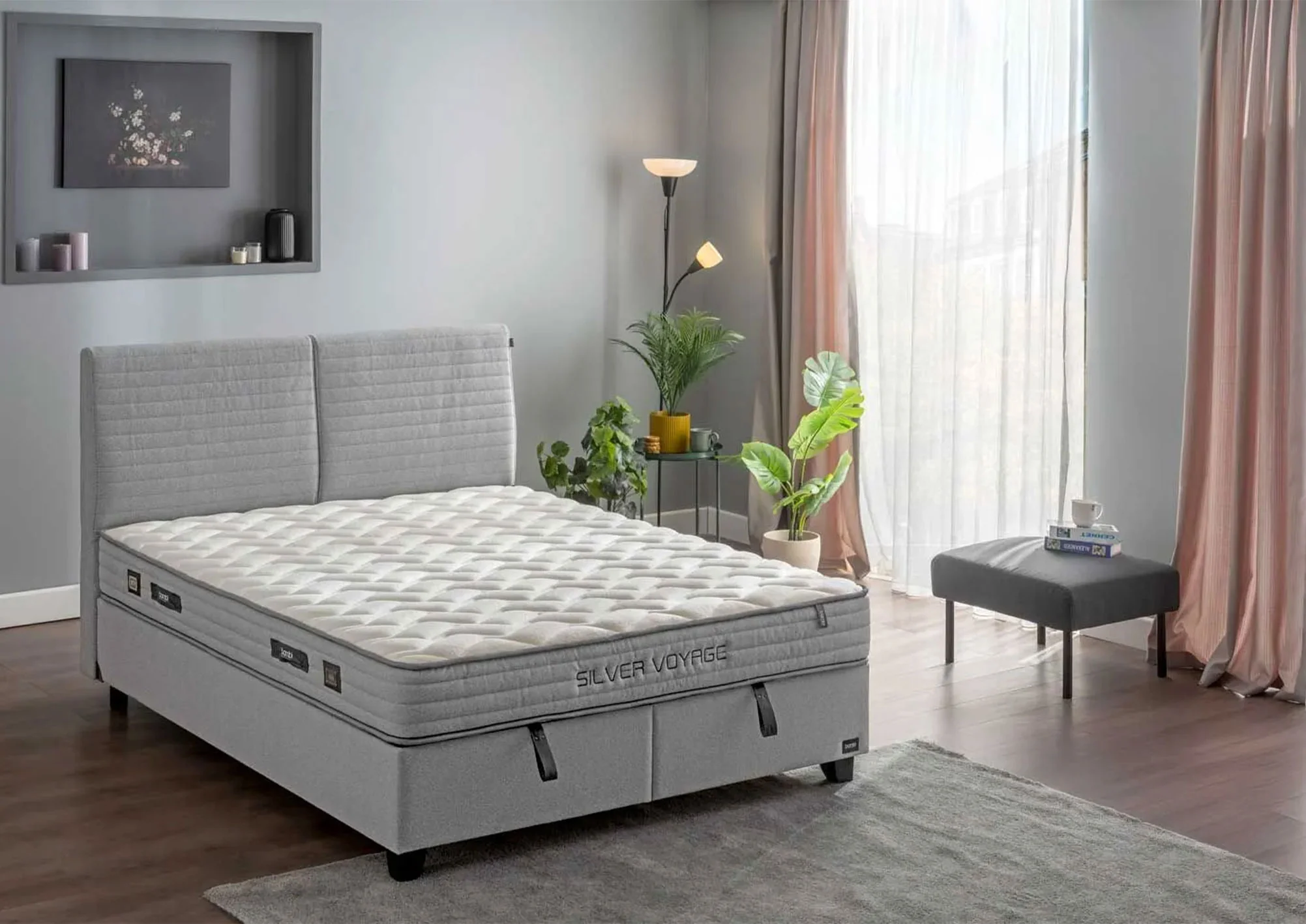 Bambi Silver Voyage Boxspringbett-Set - Image 2