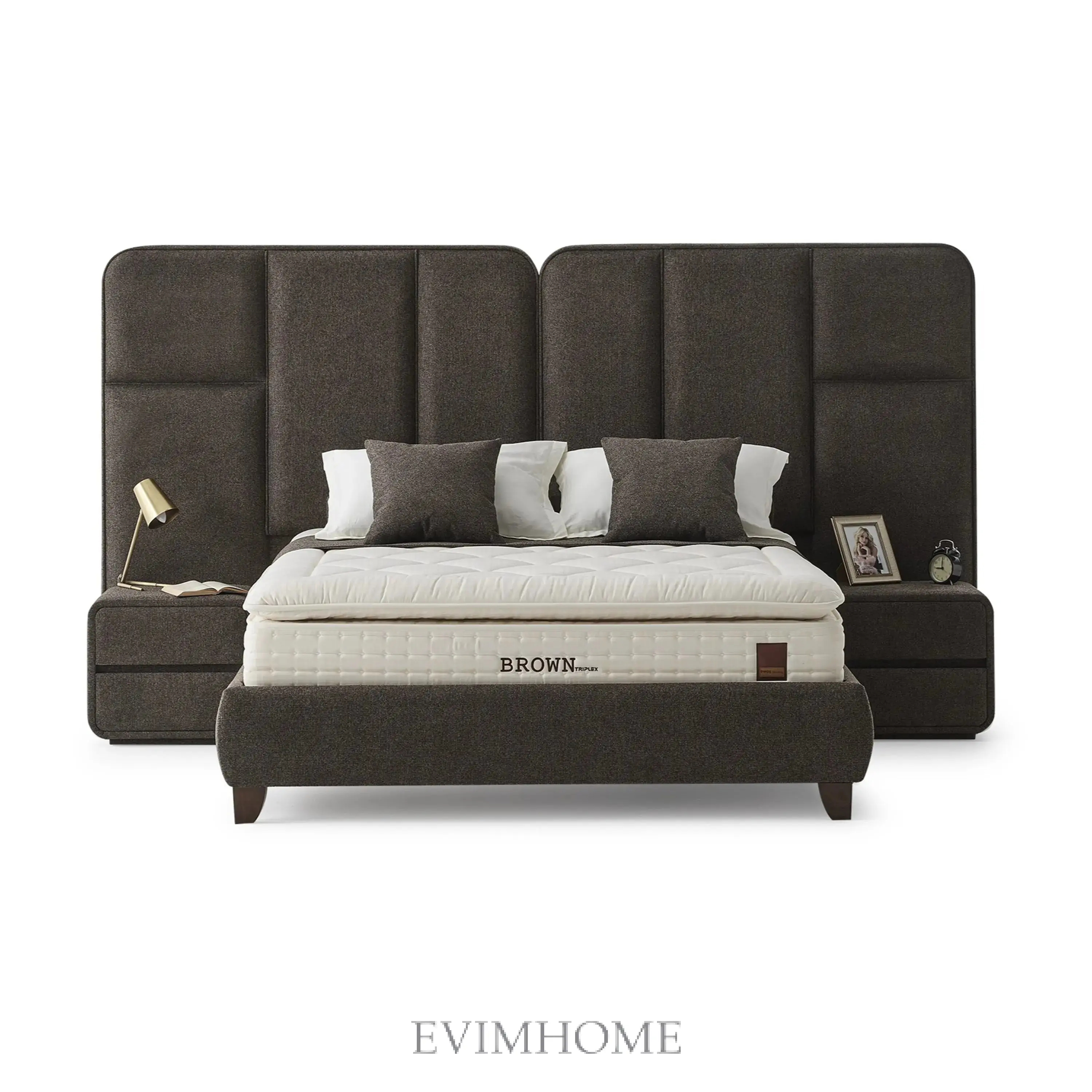 Brown Dublin Boxspringbett – 5 Zonen, Mikro-Federkern & Doppelkern - Image 2