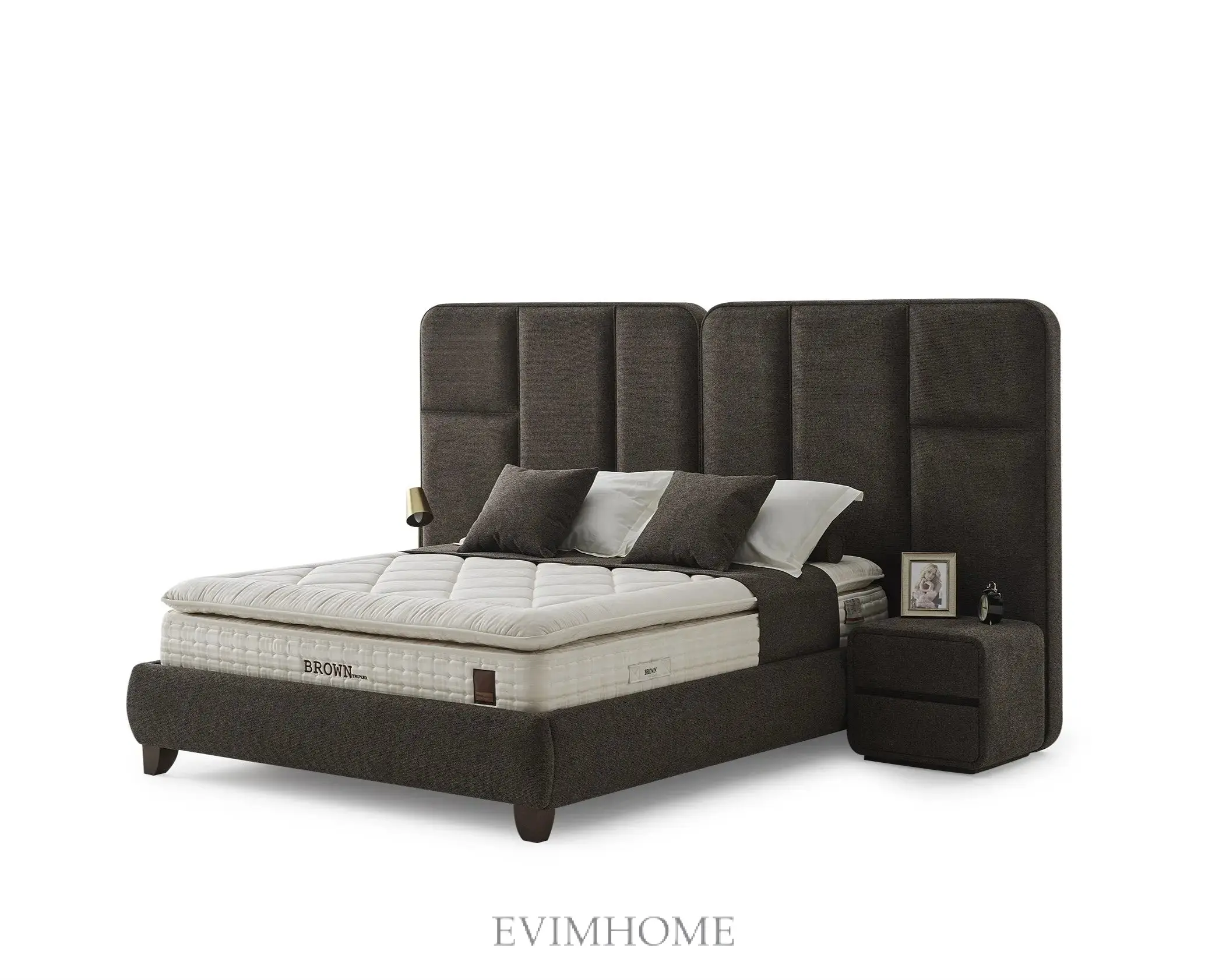 Brown Dublin Boxspringbett – 5 Zonen, Mikro-Federkern & Doppelkern - Image 3