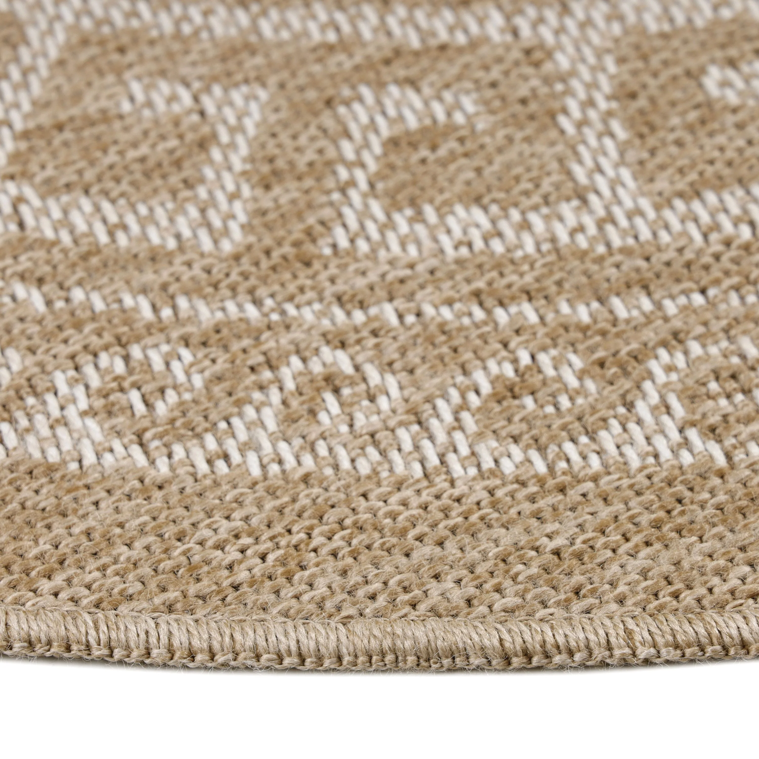 Runder Vintage Outdoor Teppich in Beige - Image 4