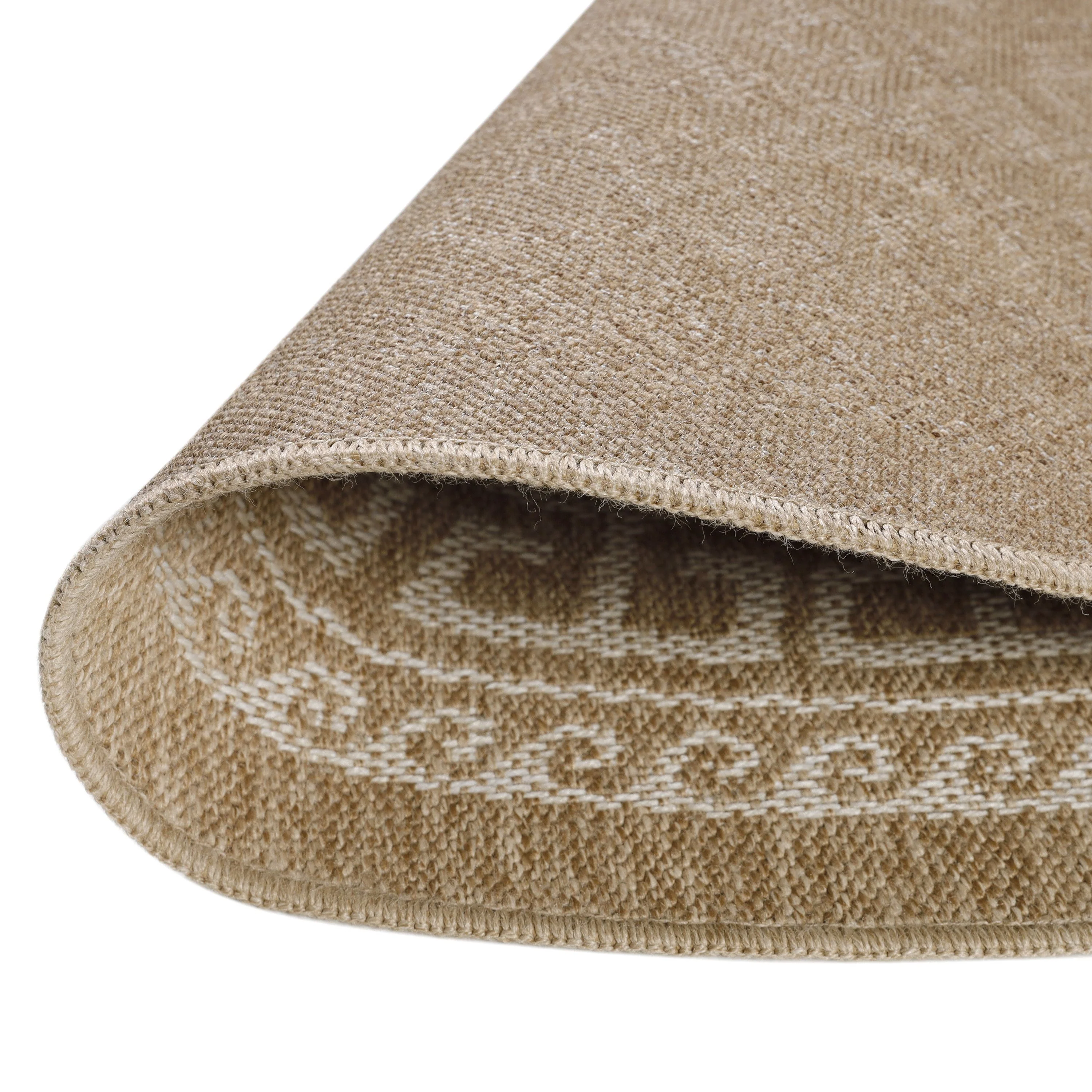 Runder Vintage Outdoor Teppich in Beige - Image 5