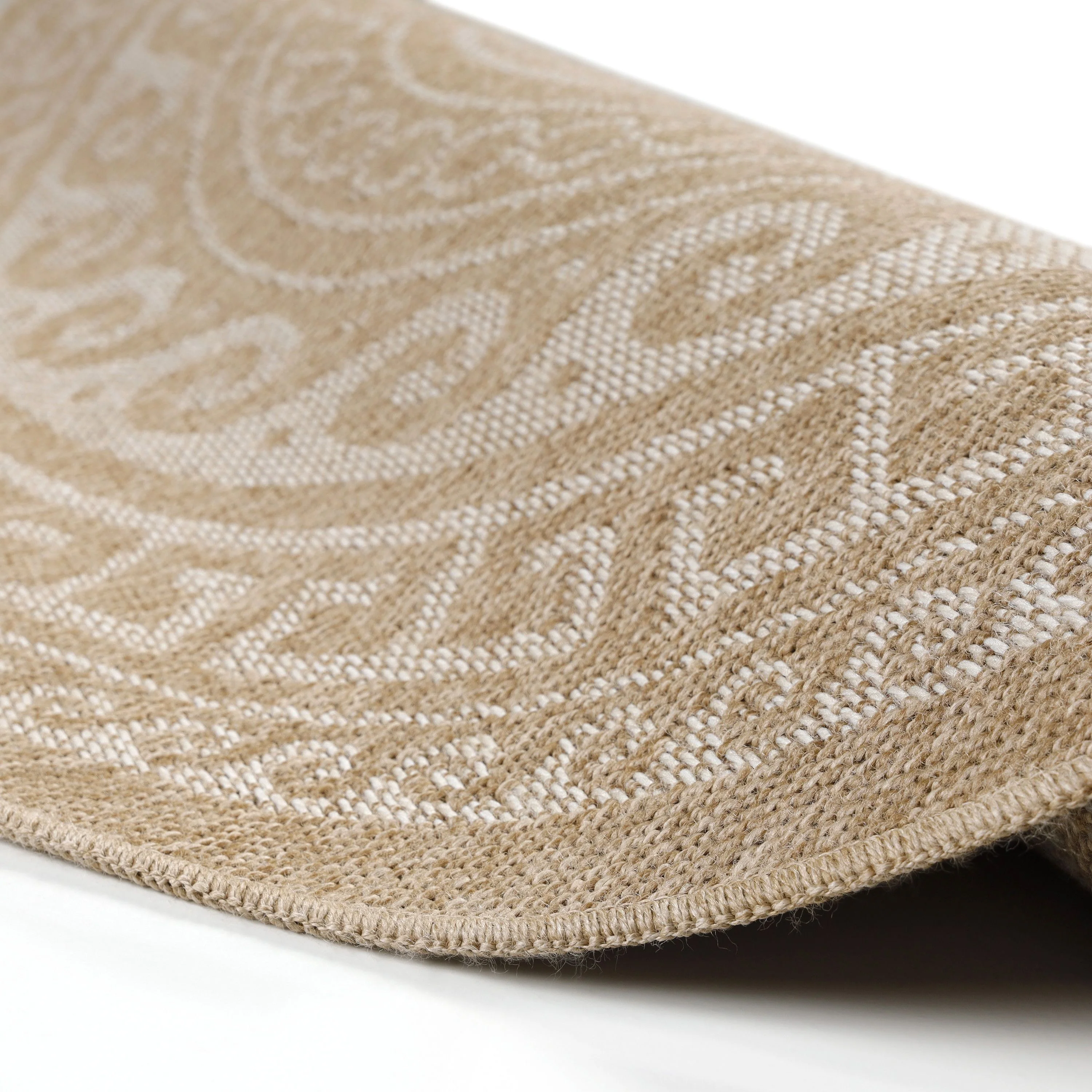 Runder Vintage Outdoor Teppich in Beige - Image 7