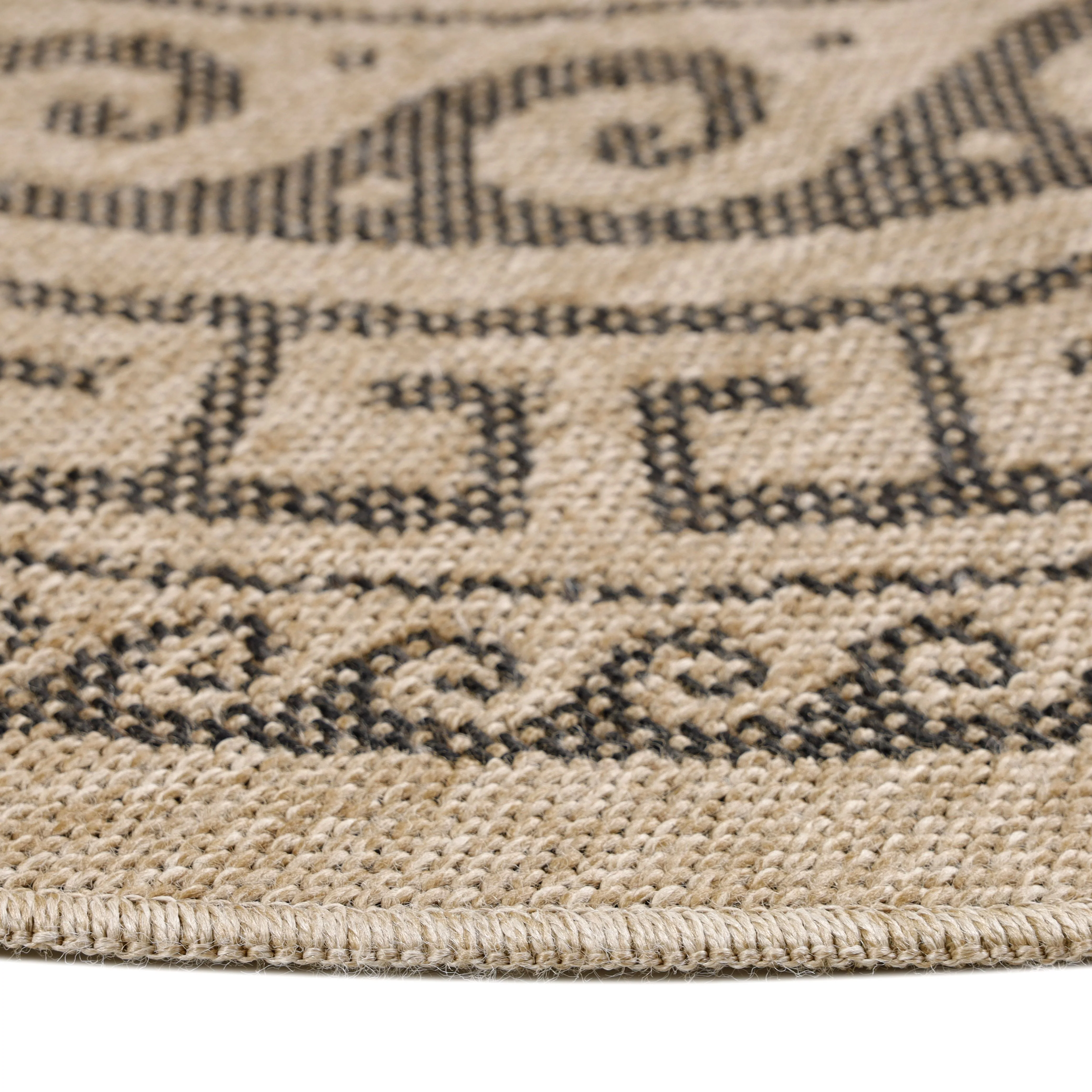 Runder Vintage Outdoor Teppich: Ethno Muster - Image 4