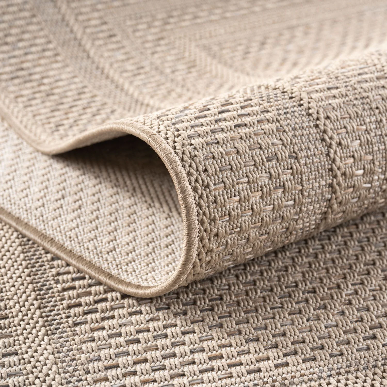 Minimal Outdoor Teppich Läufer: Beige, Wetterfest - Image 4