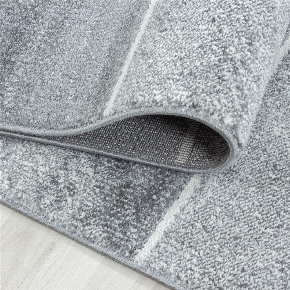 Designer Teppich Modern Kurzflor Steinwand Optik Stein Mauer Grau Weiß - Image 4