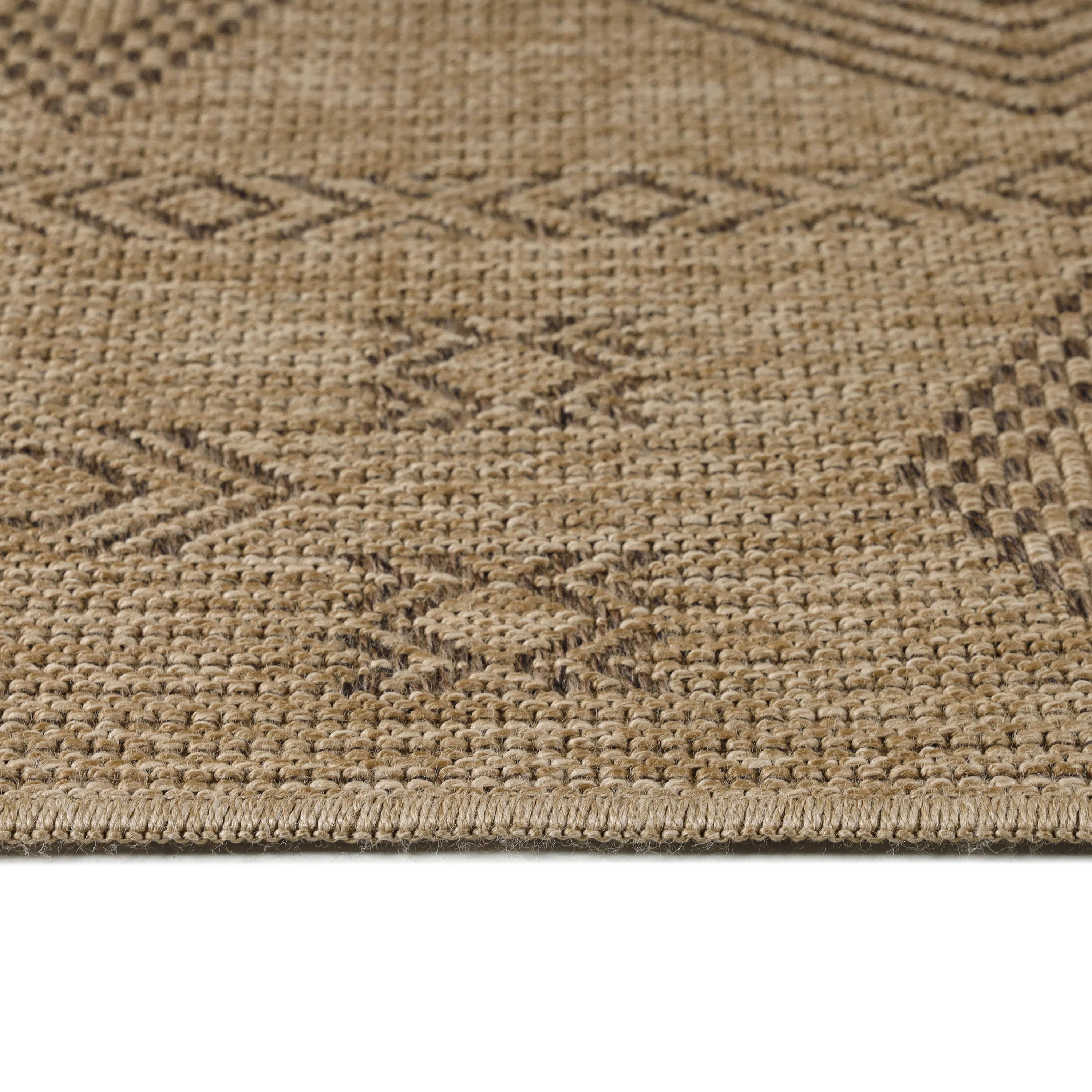 Boho Outdoor Teppich in Beige & Schwarz - Image 4