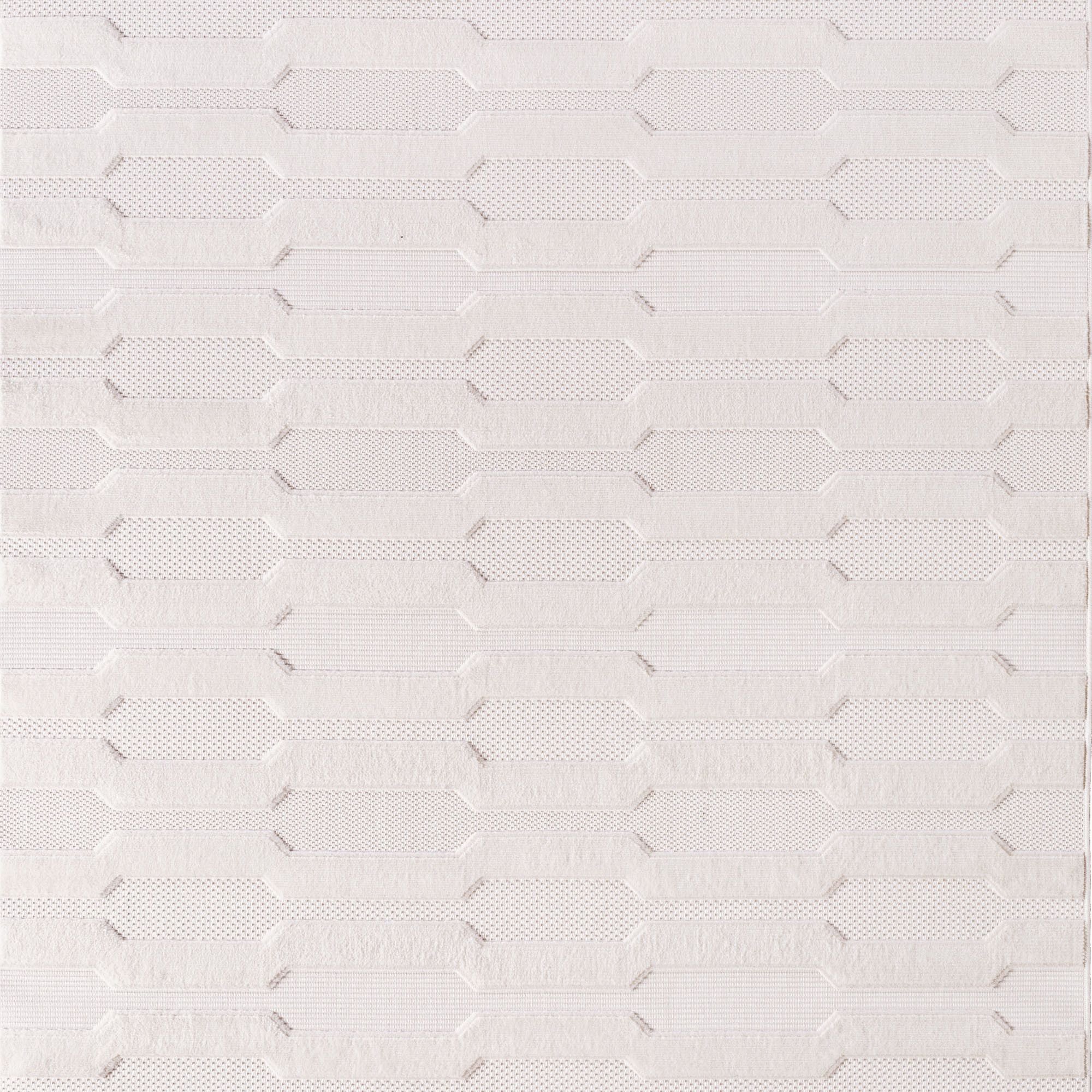 Moderner Kurzflor Teppich in Creme: 3D Design - Image 6