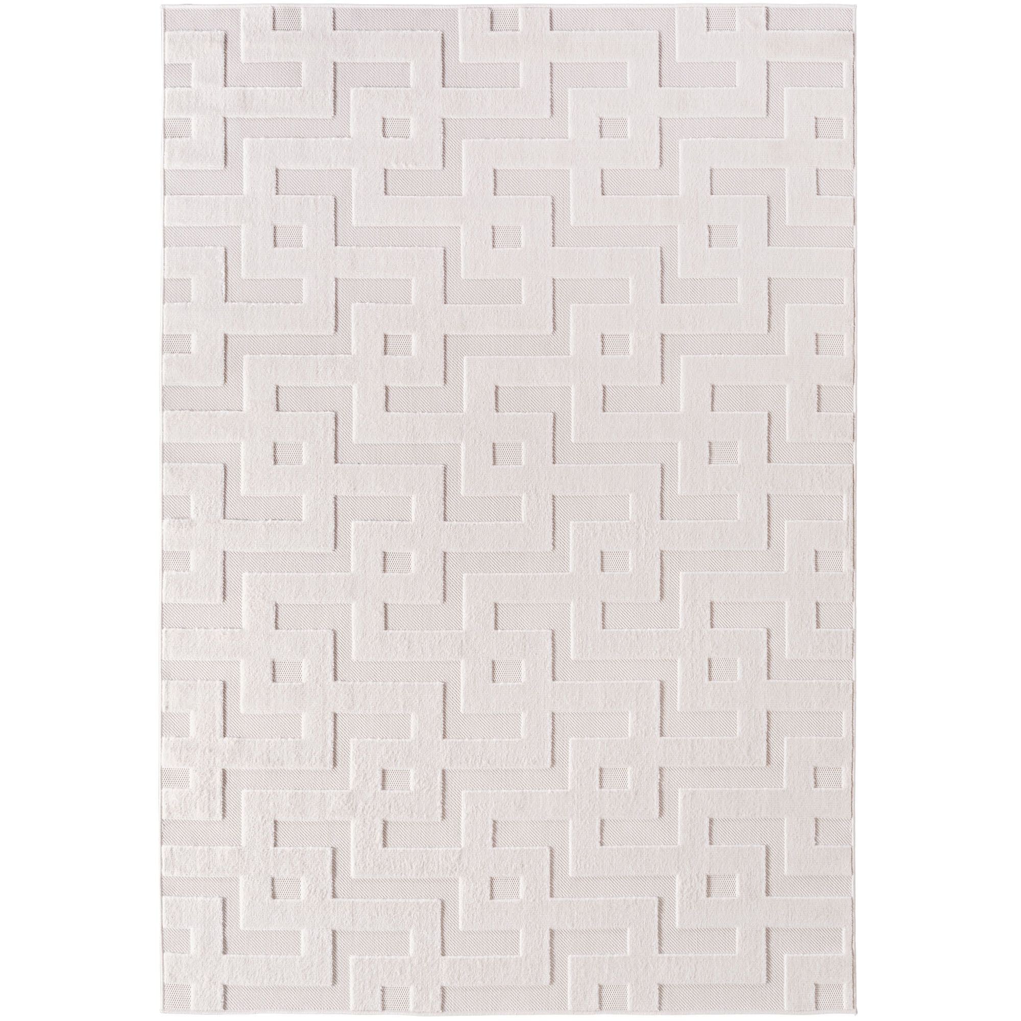 Kurzflor Teppich in Creme mit sanfter 3D-Struktur - Doha - Image 2