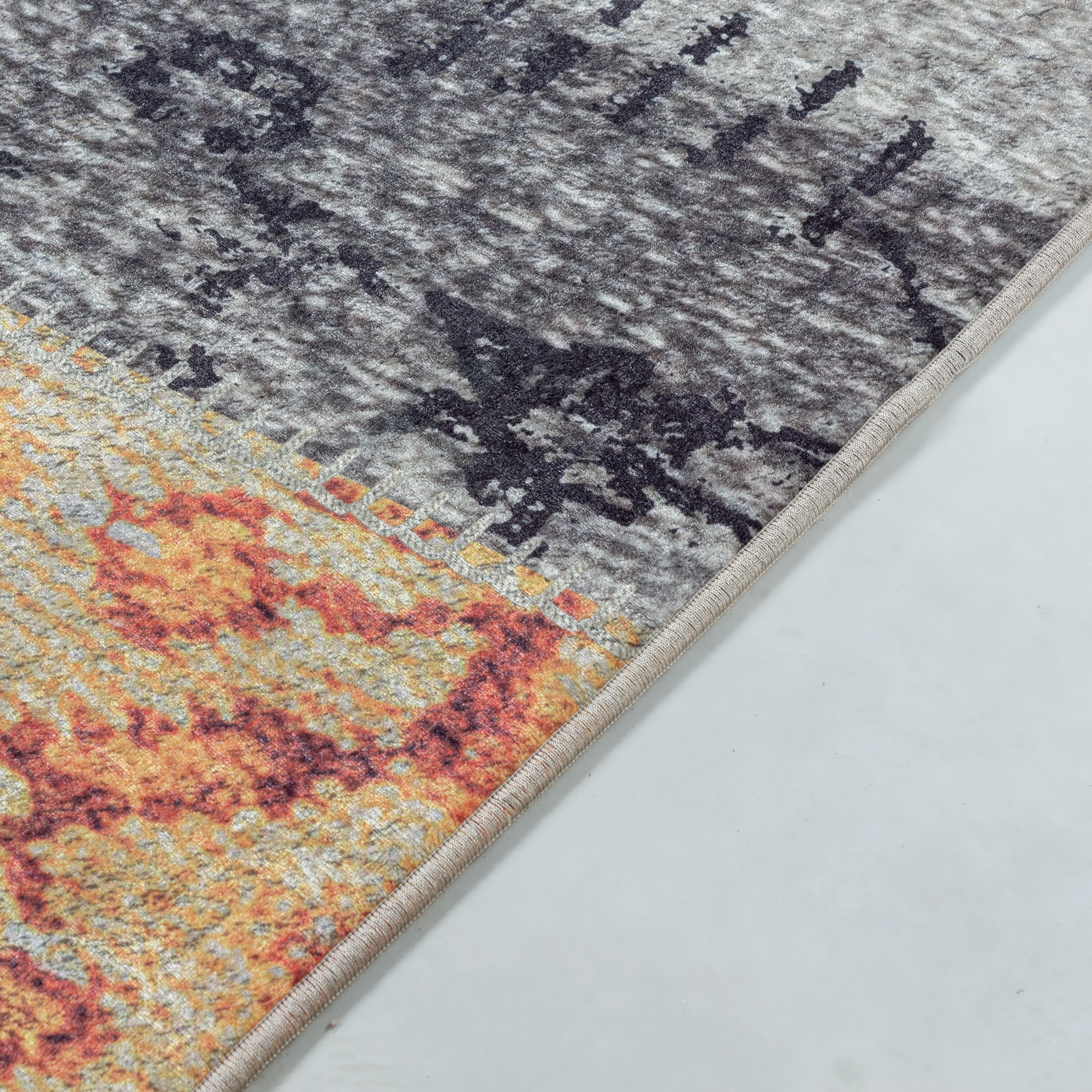 Waschbarer Teppich, Patchwork Design, Farbe Multi, Teppich für Wohnzimmer, Rücken aus Canvas - Image 4