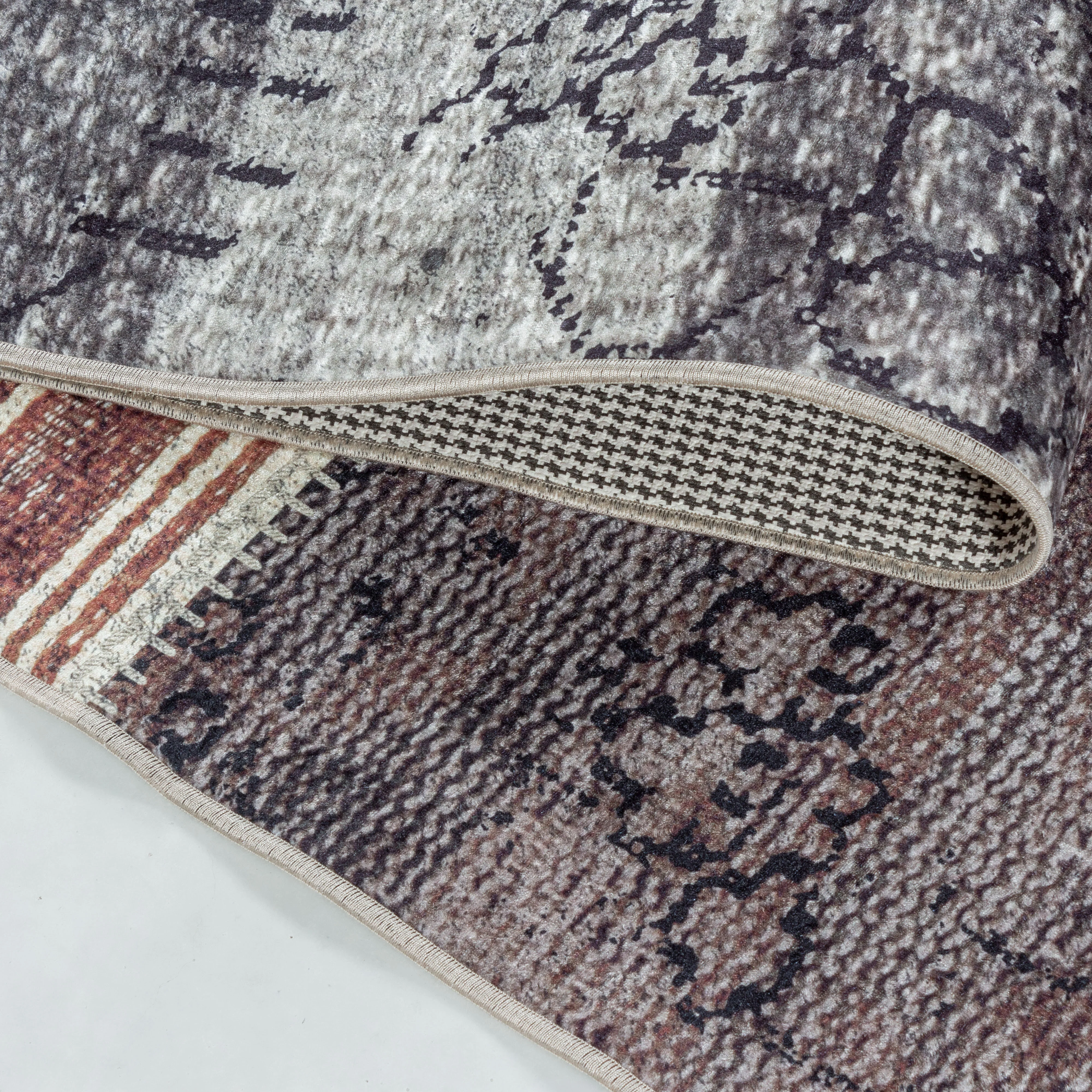 Waschbarer Teppich, Patchwork Design, Farbe Multi, Teppich für Wohnzimmer, Rücken aus Canvas - Image 5