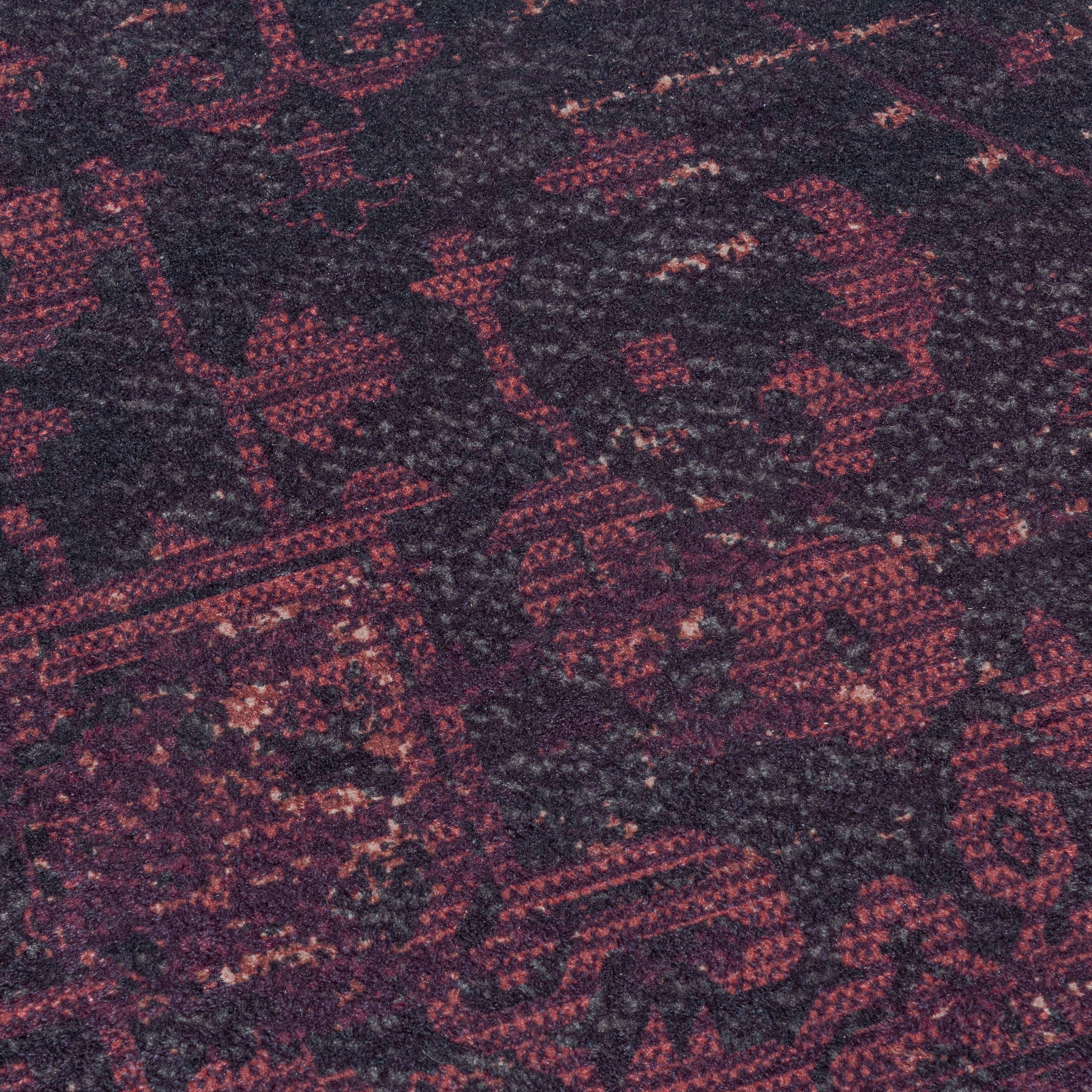 Waschbarer Teppich, Vintage-Stil, Farbe Rot, Teppich für Wohnzimmer, Rücken aus Canvas - Image 6