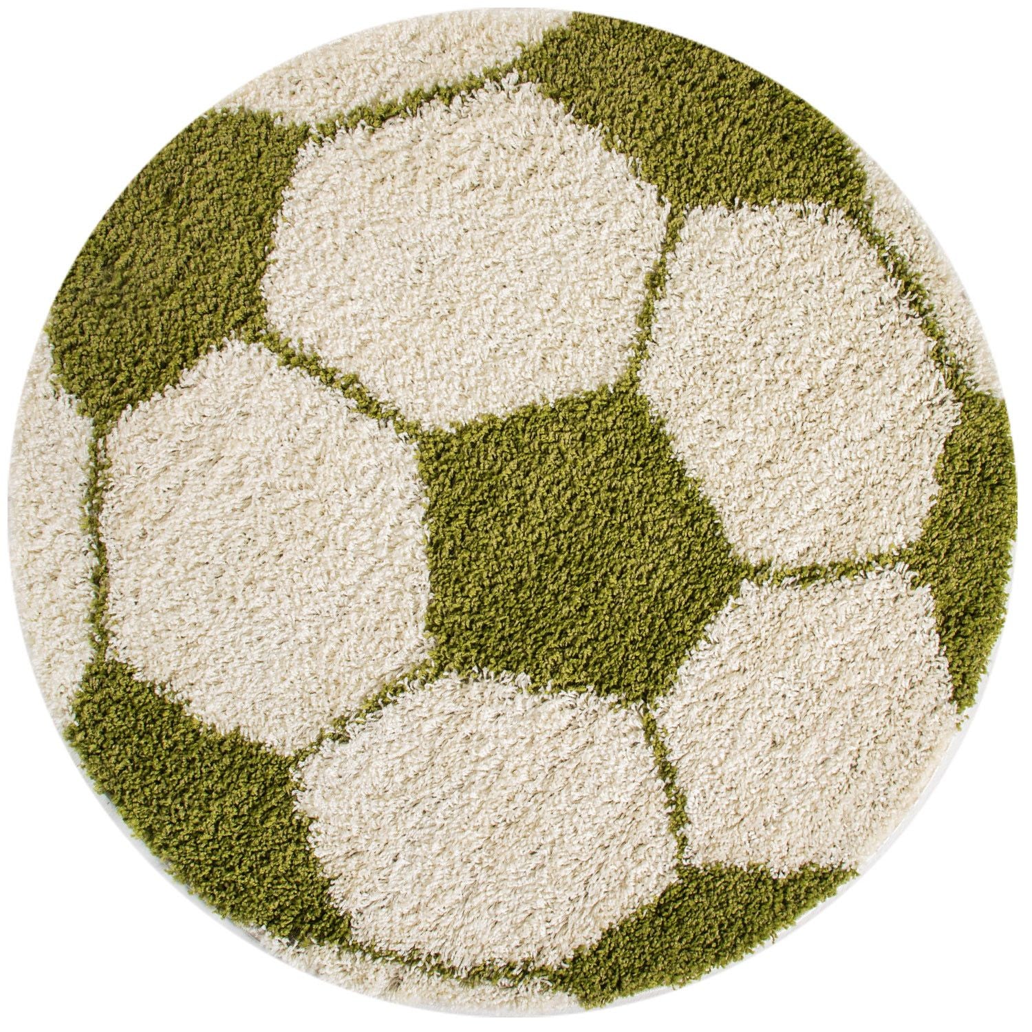 Kinderteppiche, Fußball-Design, Farbe Grün, Teppich für Kinderzimmer, Rücken aus Jute - Image 2