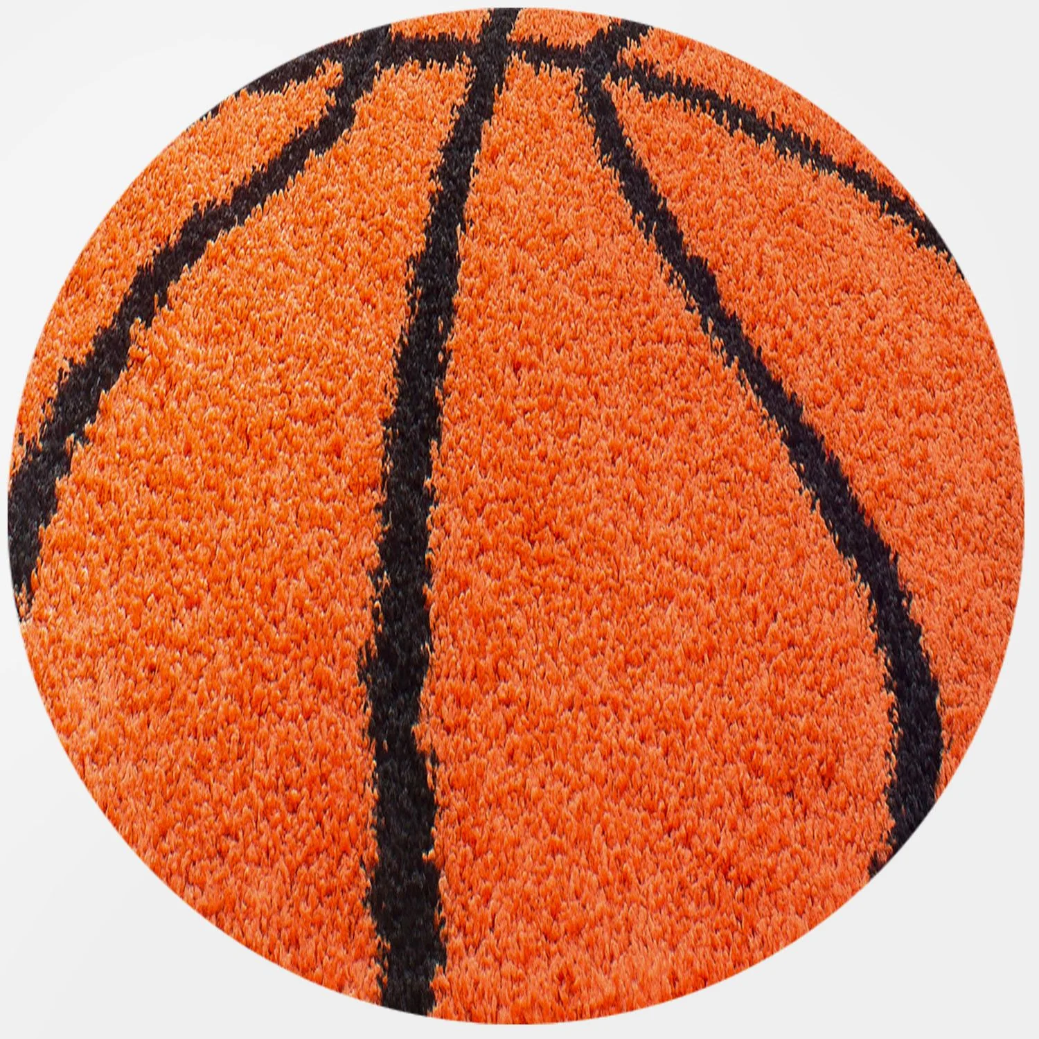Kinderteppiche, Basketball Design, Farbe Orange, Teppich für Kinderzimmer, Rücken aus Jute - Image 2