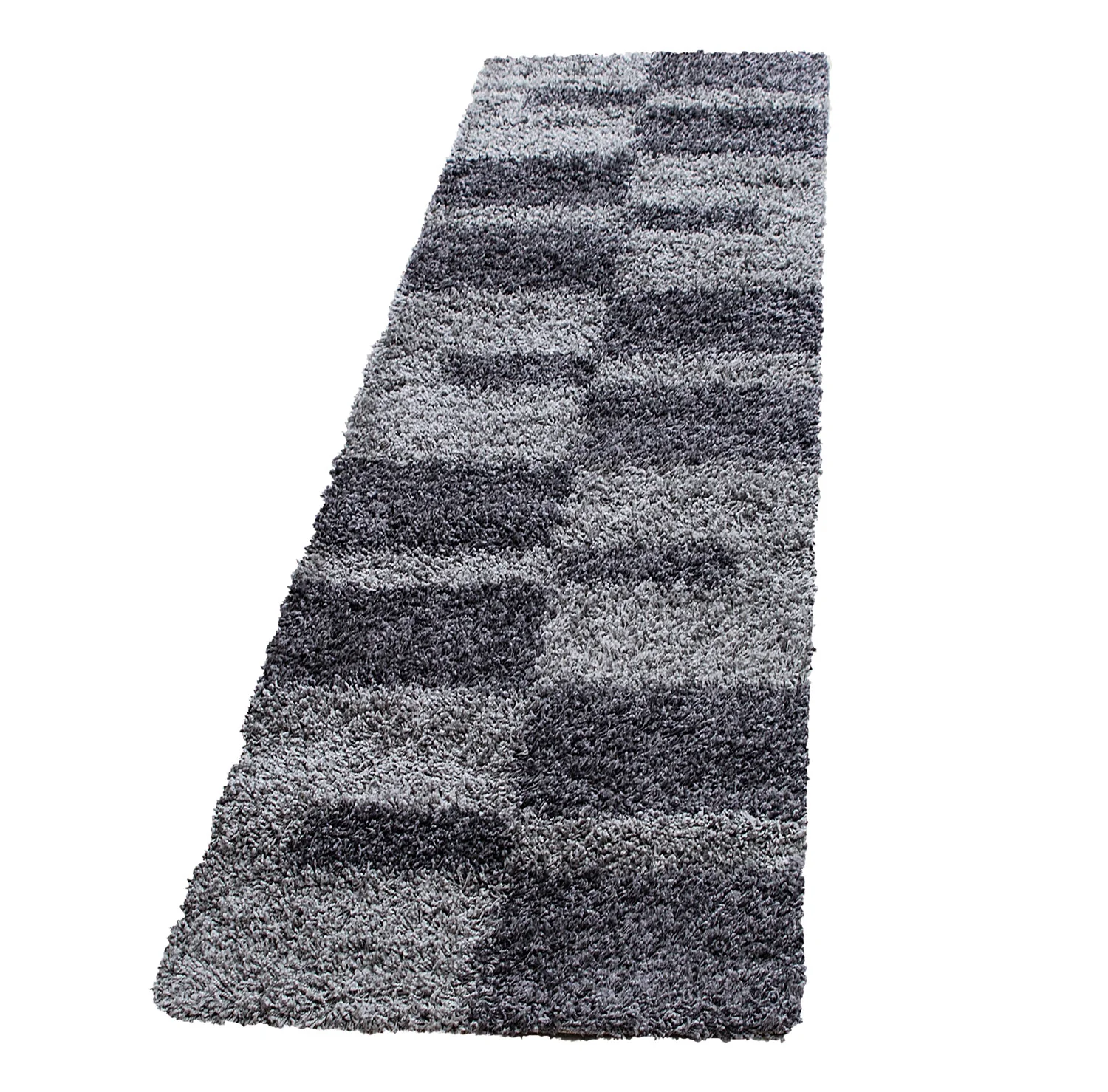 Hochflorteppiche, Kariert Design, Farbe Grau, Teppich für Wohnzimmer, Rücken aus Jute - Image 7