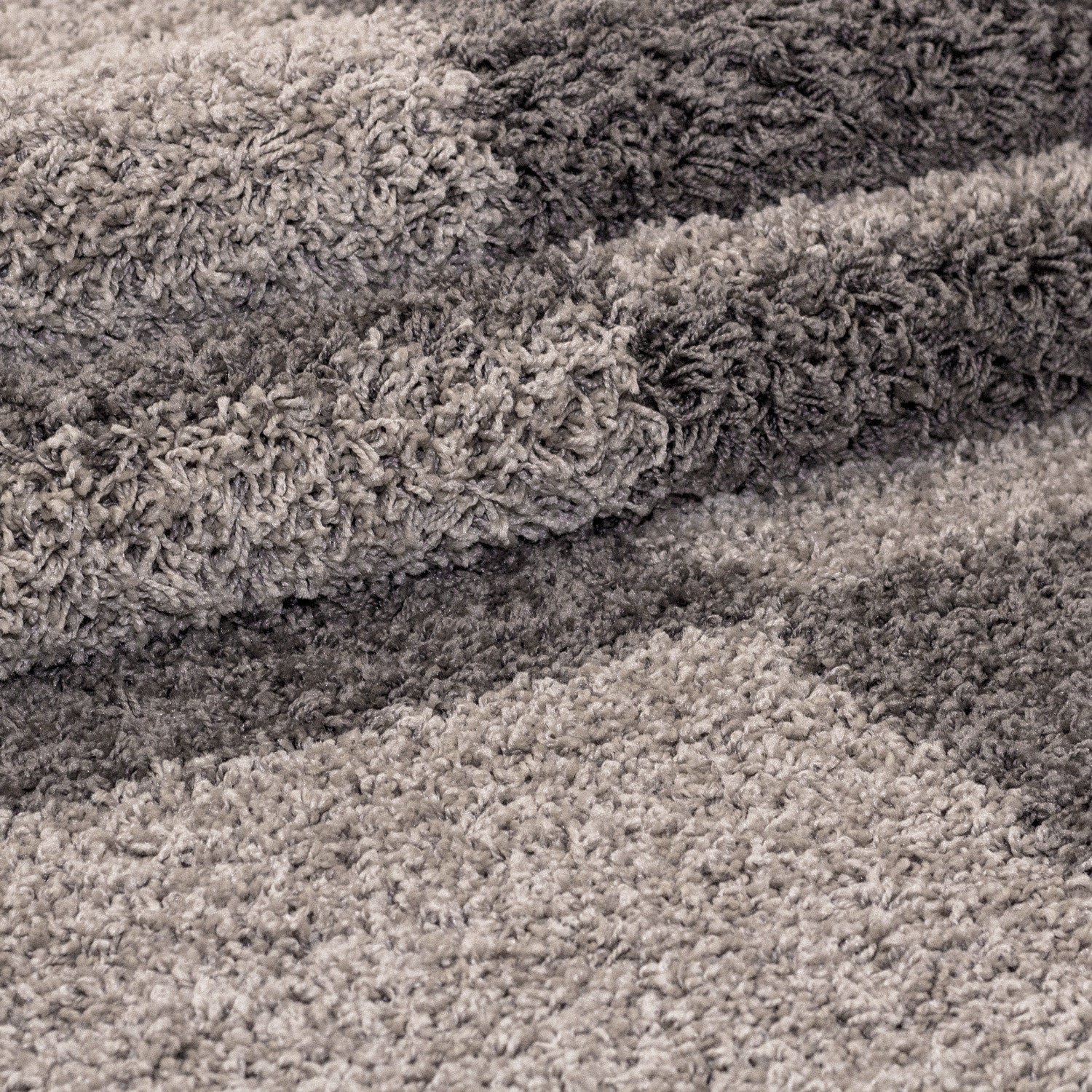 Hochflorteppiche, Kariert Design, Farbe Taupe, Teppich für Wohnzimmer, Rücken aus Jute - Image 5