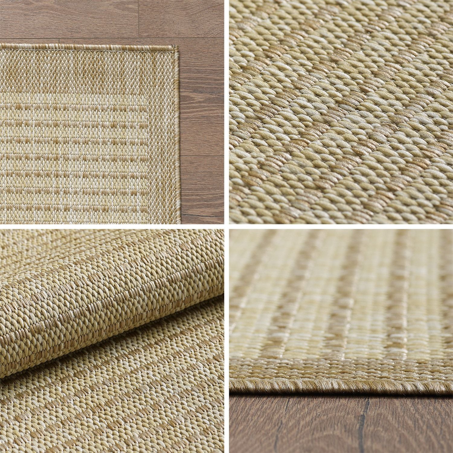 Outdoorteppiche, Unicolor, Farbe Beige, Teppich für Terasse-Balkon-Küche, Rücken aus Polypropylen - Image 5