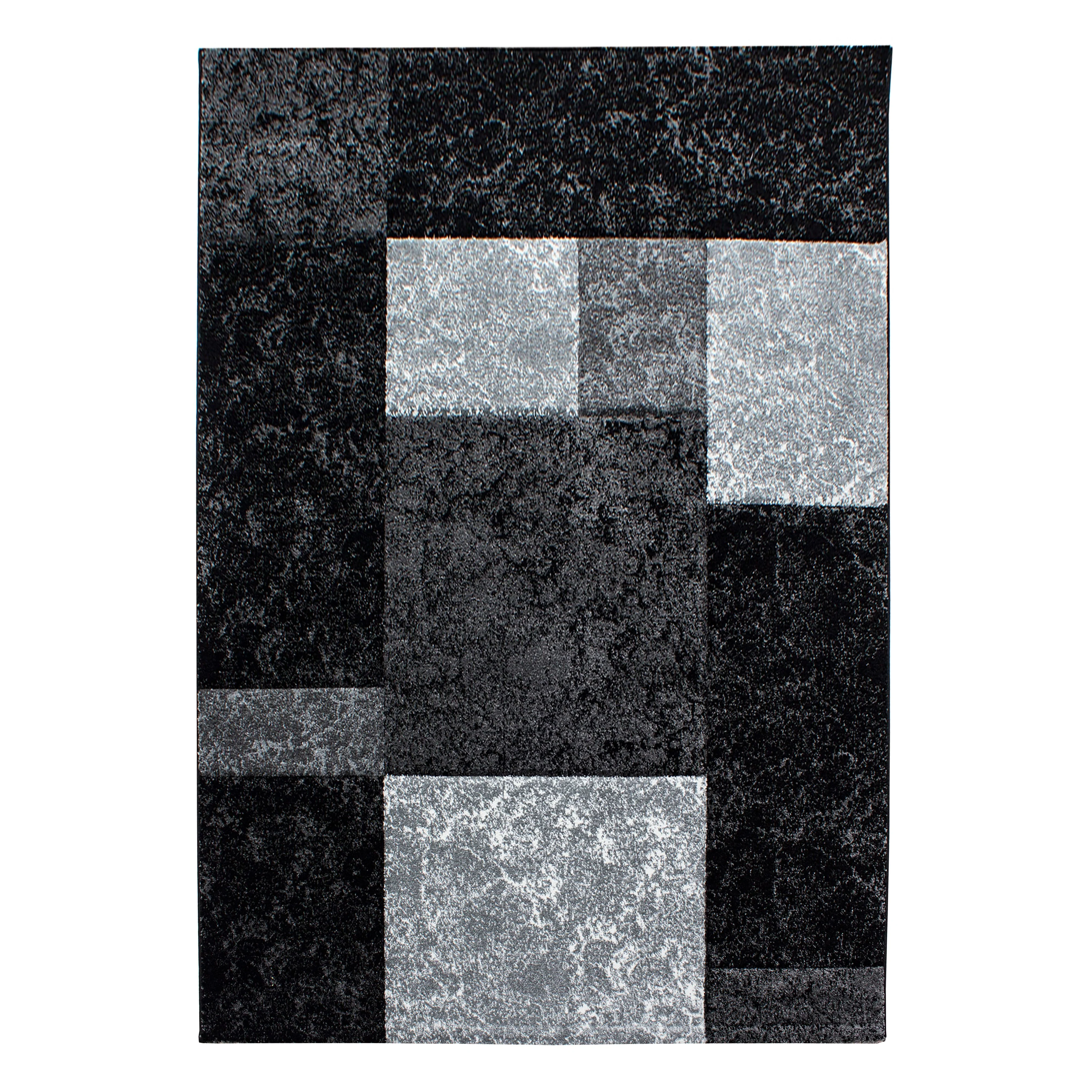 Hawaii Geometrisch Karierter Kurzflorteppich in Schwarz - Image 2