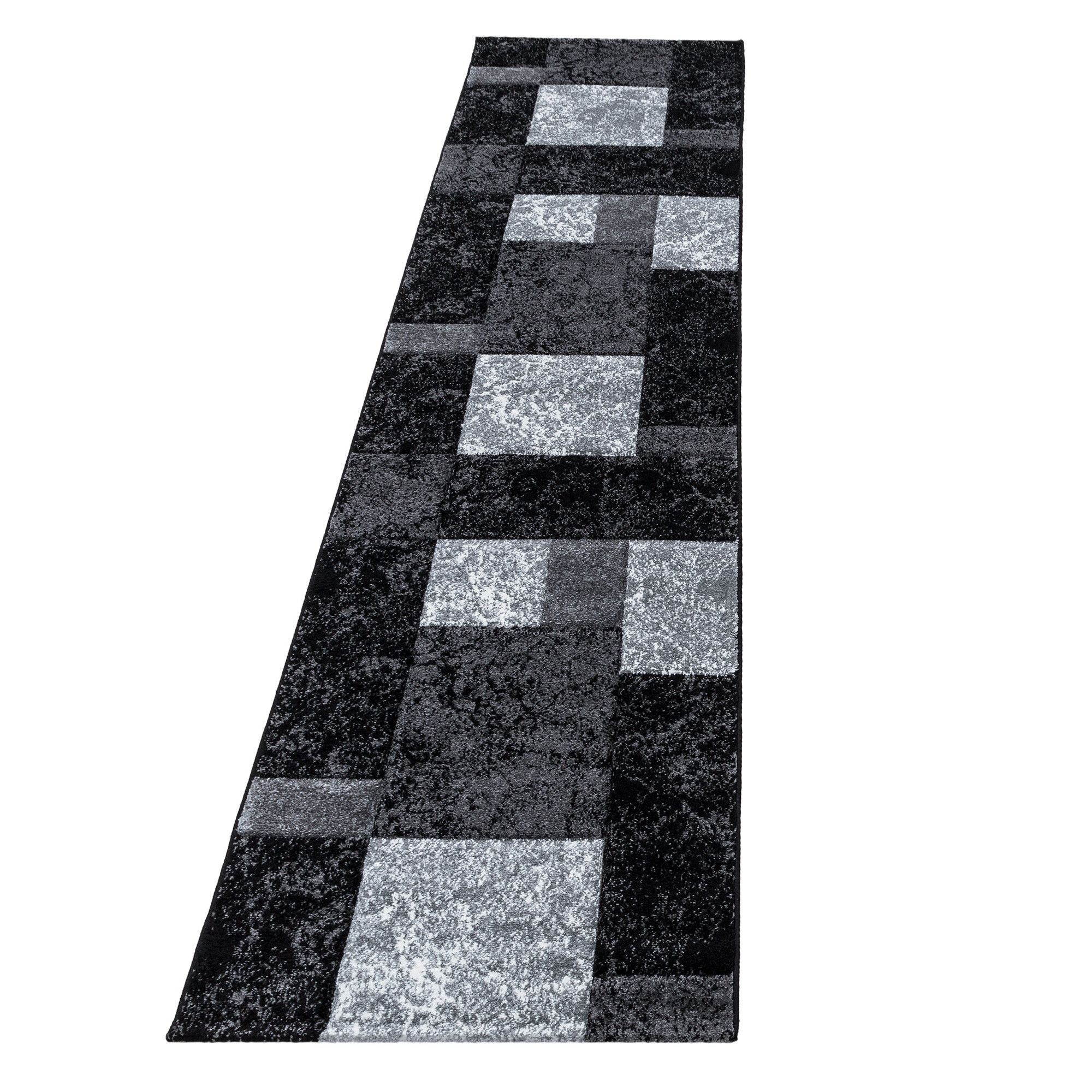 Hawaii Geometrisch Karierter Kurzflorteppich in Schwarz - Image 7