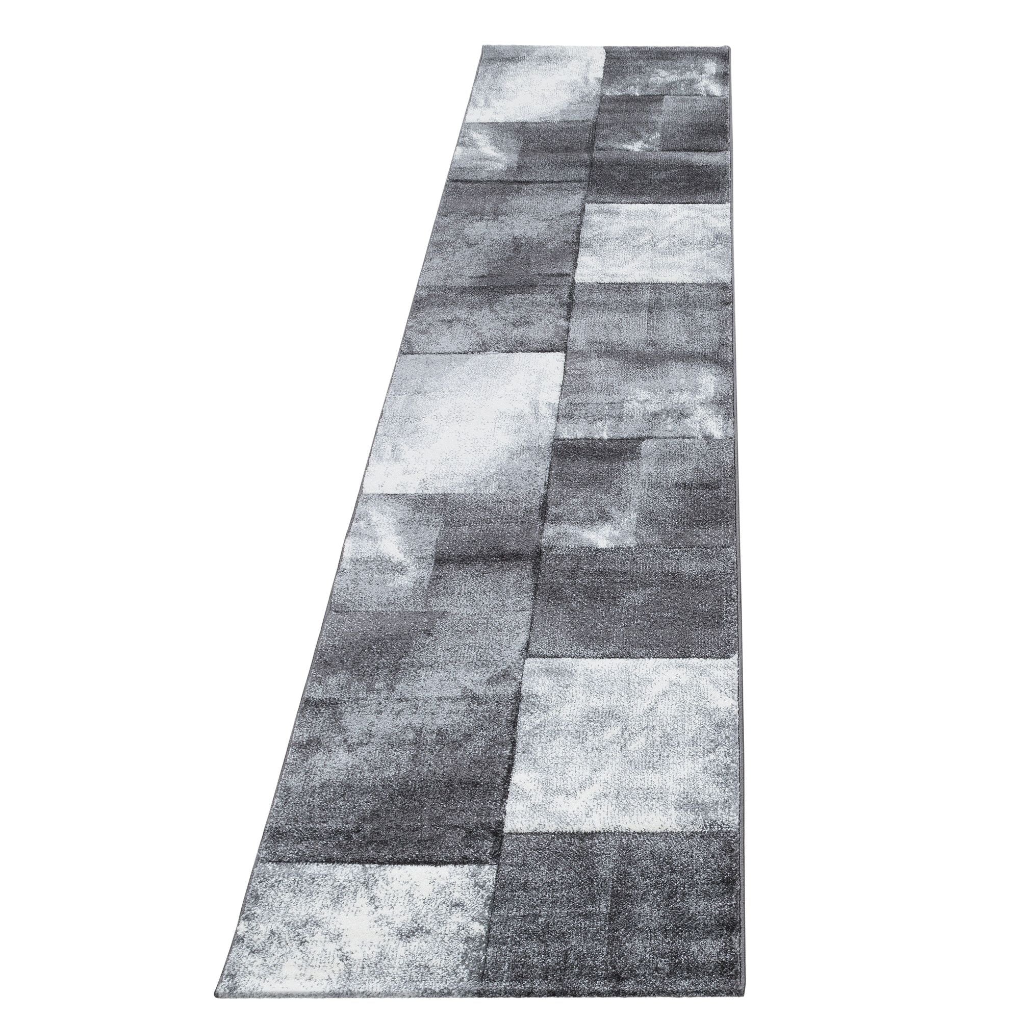 Hawaii Geometrisch Karierter Kurzflorteppich in Grau - Image 6