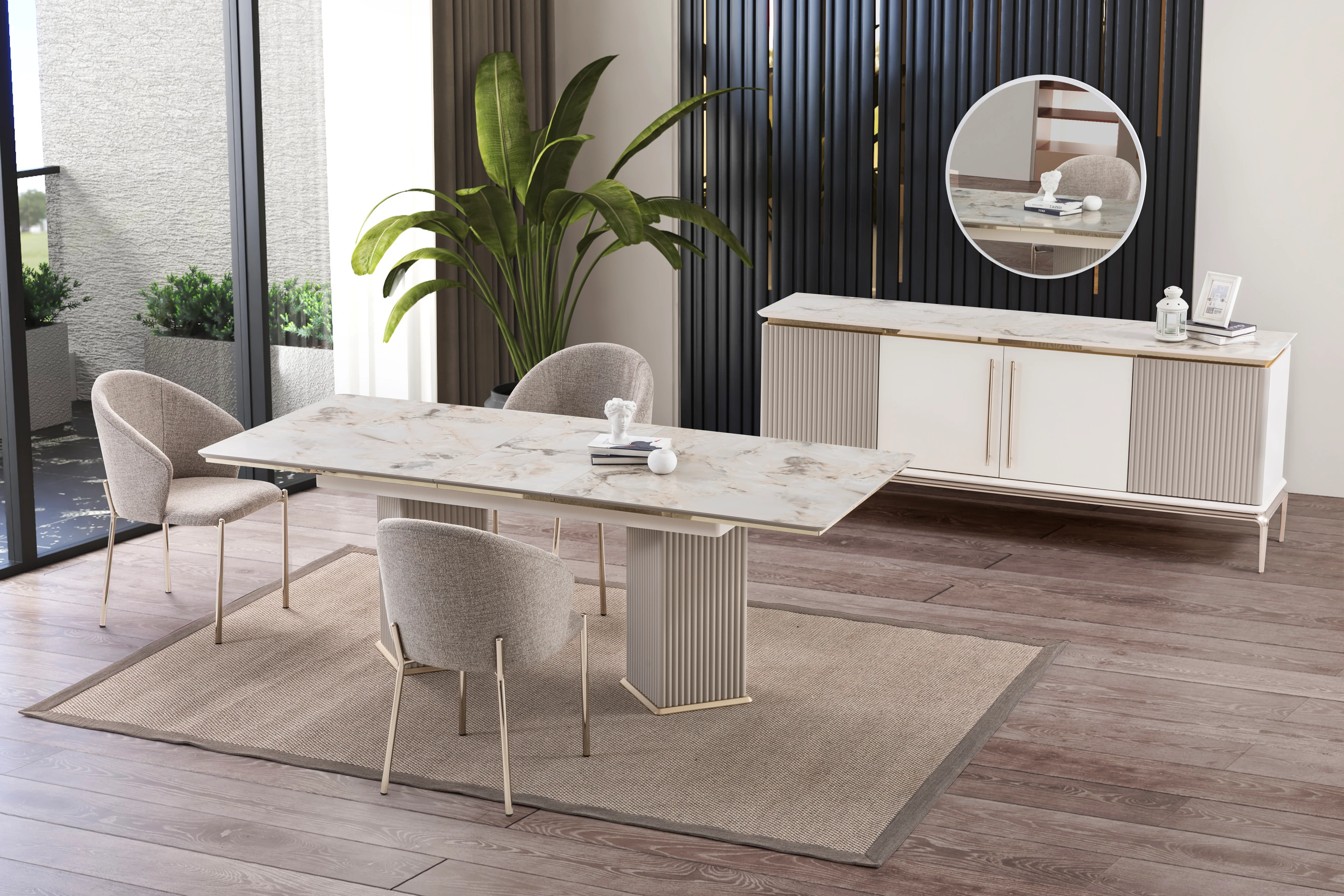 Hilton Sideboard mit Spiegel - Image 4