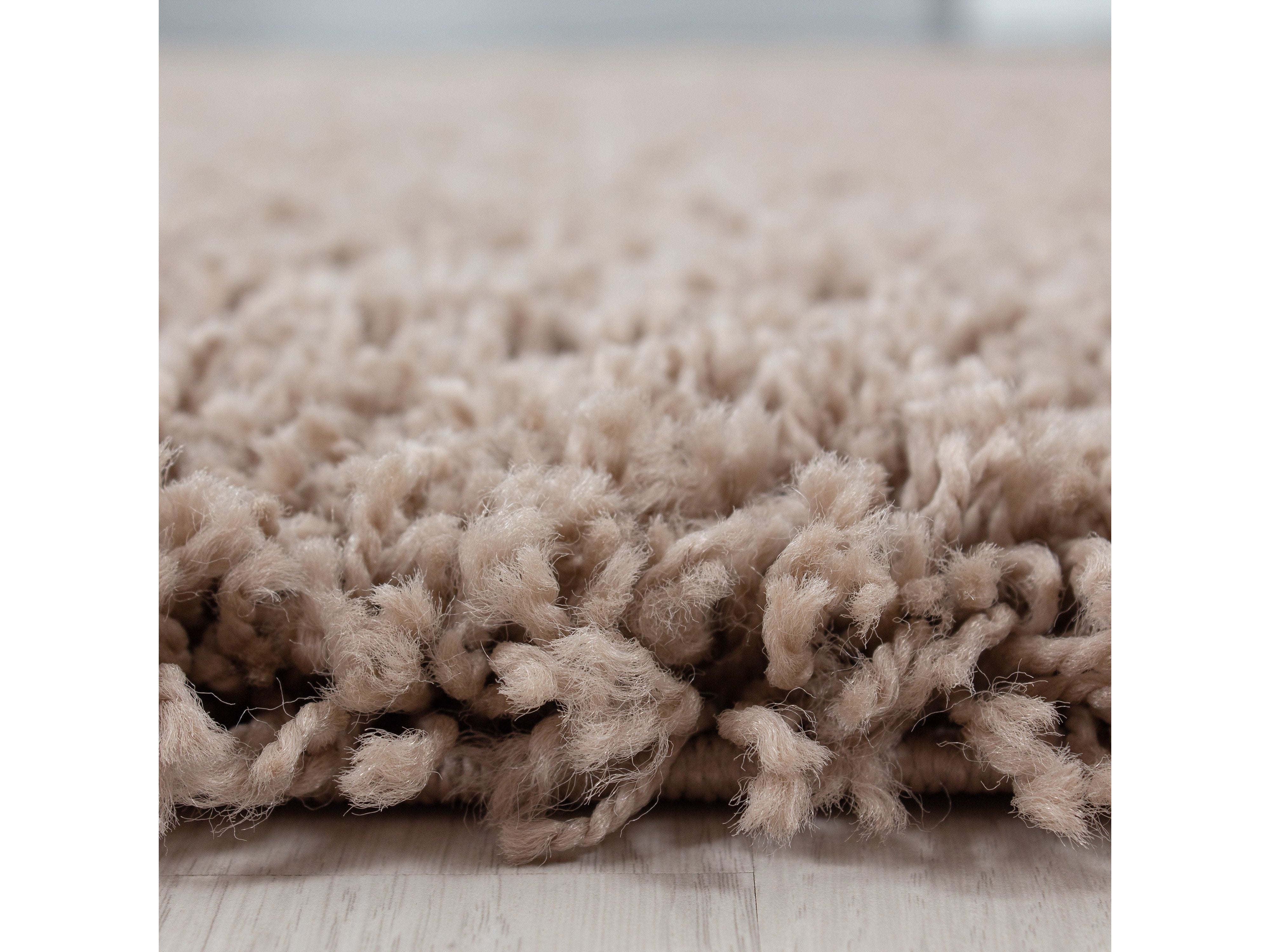 Hochflor Langflor Wohnzimmer DREAM Shaggy Teppich Unifarbe Florhöhe 5cm BEIGE - Image 2