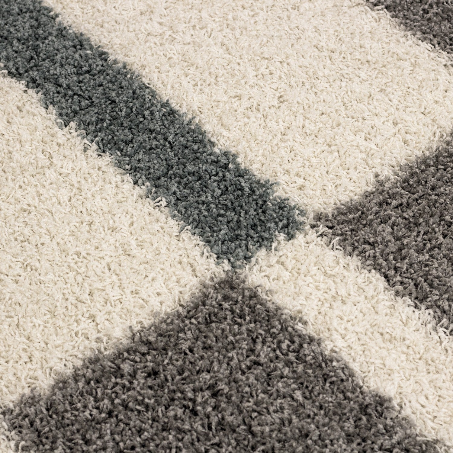 Hochflor Langflor Wohnzimmer Shaggy Teppich Florhöhe 3cm Grau-Weiss-Türkis - Image 4