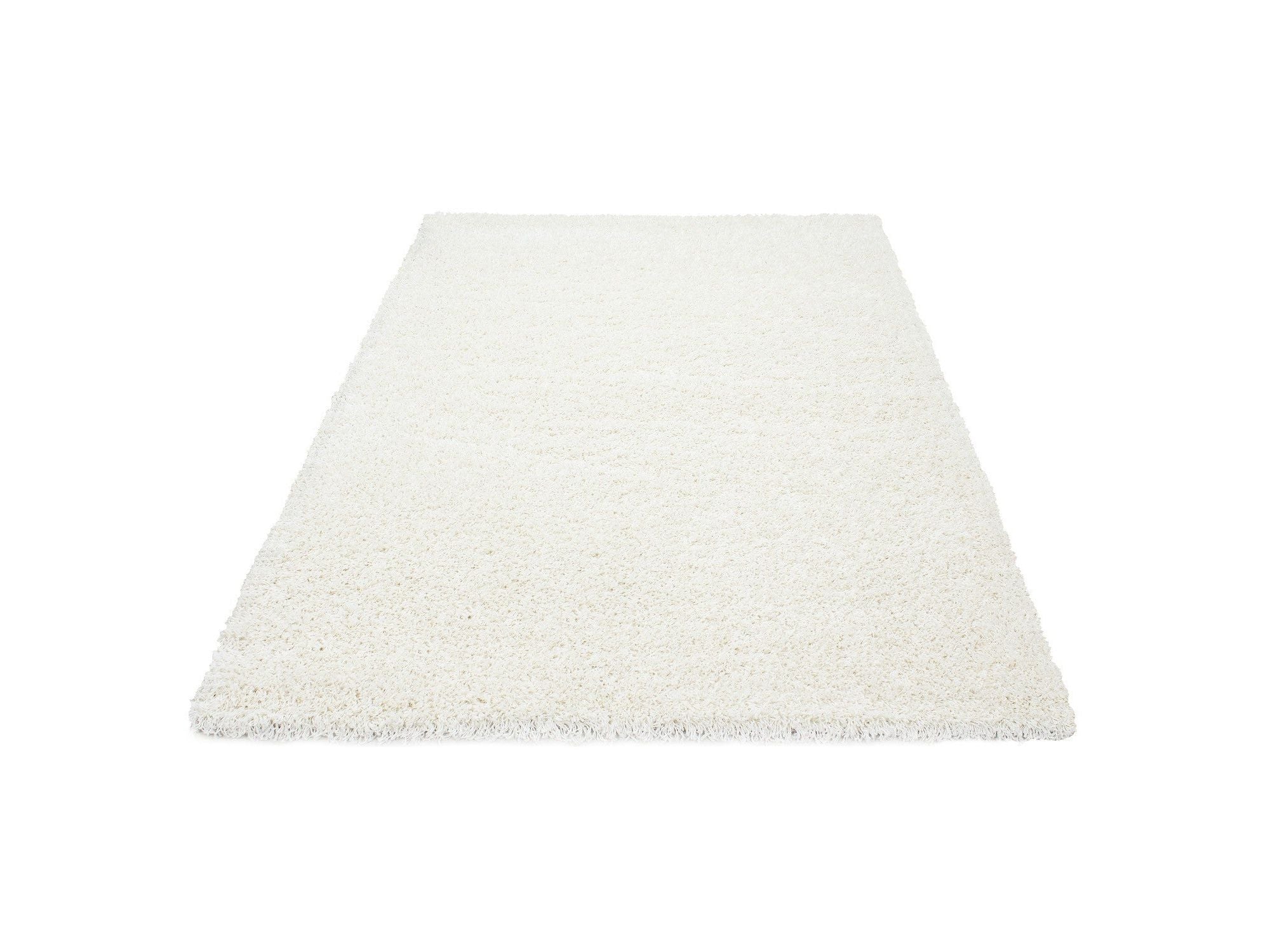 Hochflor Langflor Wohnzimmer Shaggy Teppich Unifarbe Florhöhe 5cm Creme - Image 5