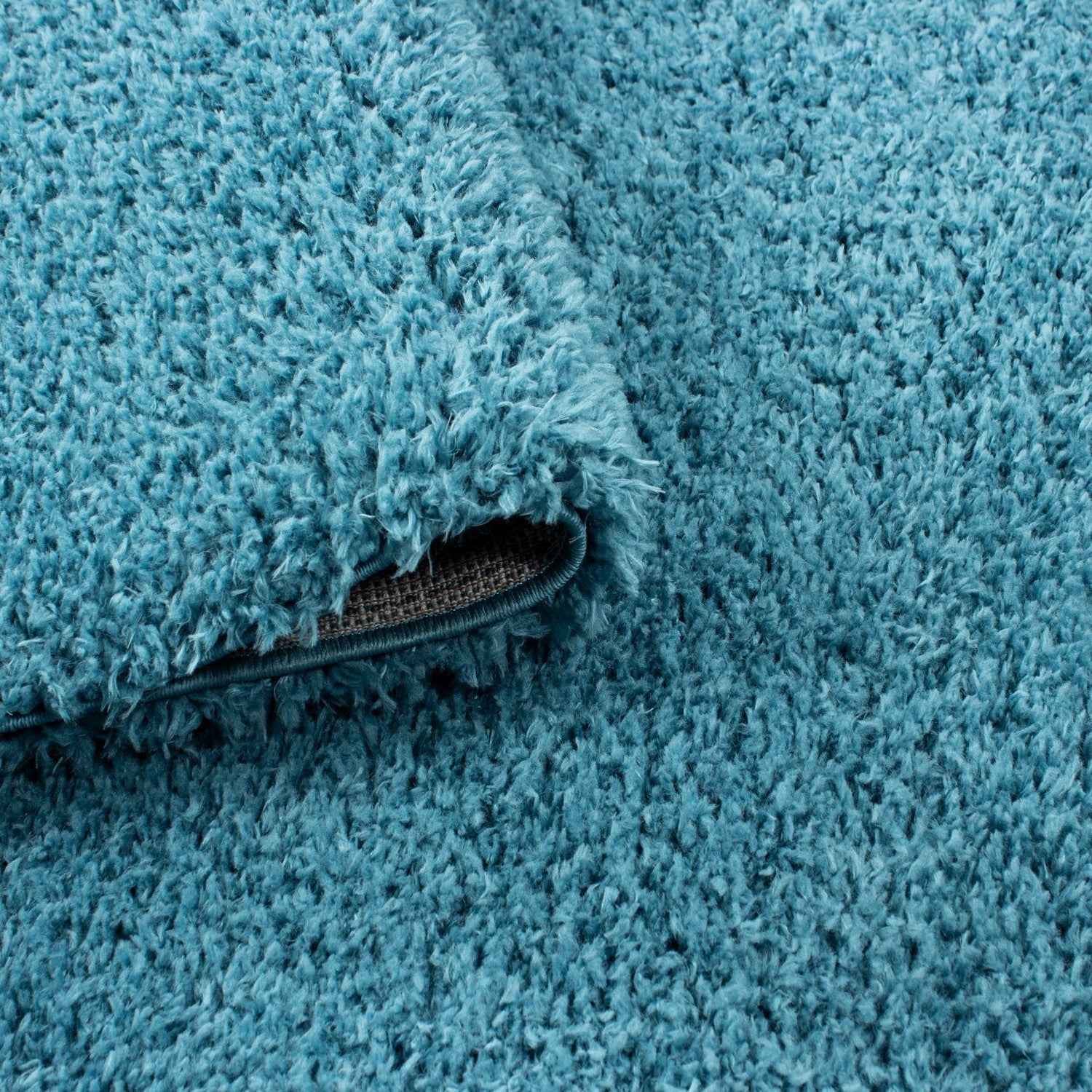 Hochflor Supersoft Shaggy kuscheliger Teppich extreme weich Unifarbe Türkis - Image 3