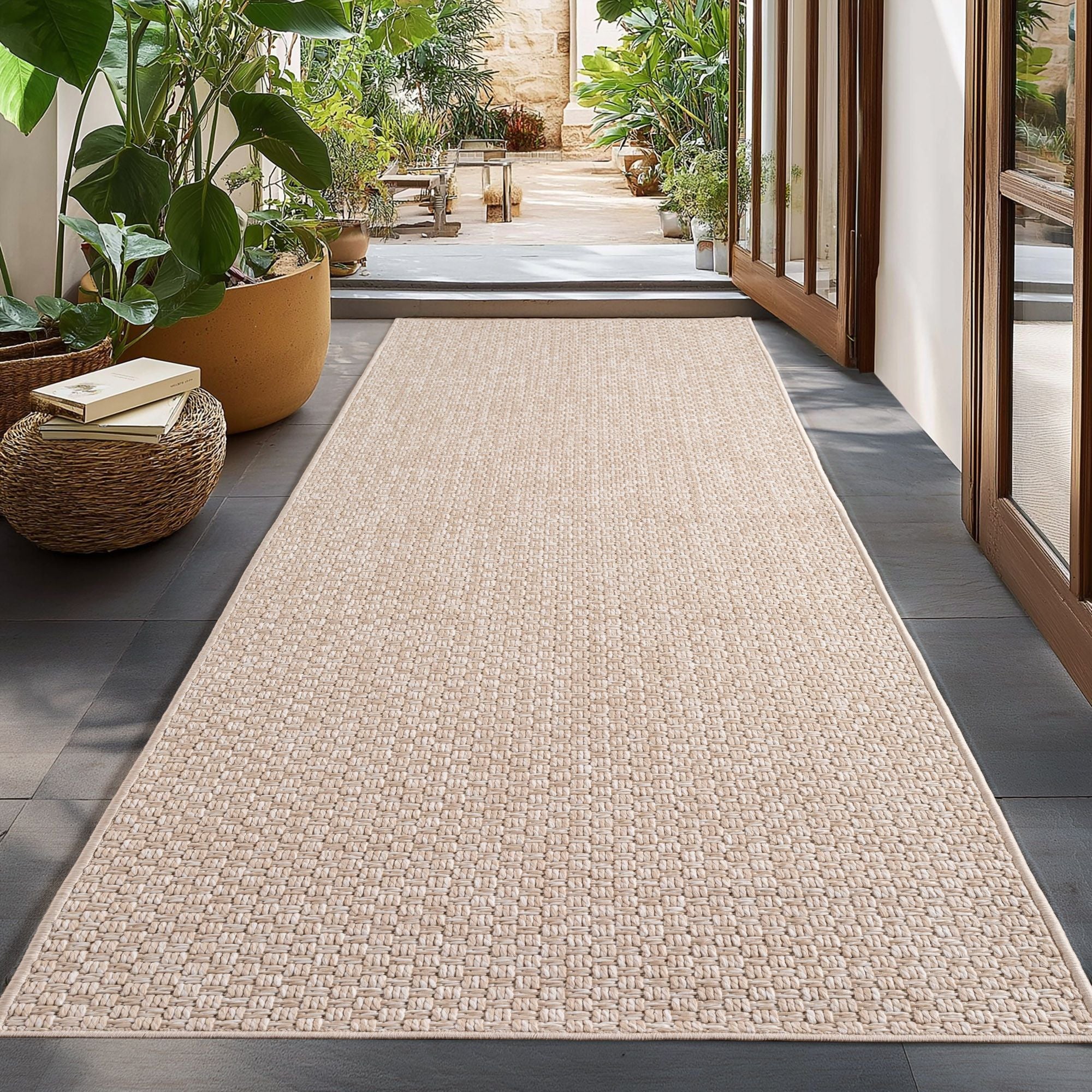 Ibiza Schlichter Boho In- & Outdoorteppich Läufer
