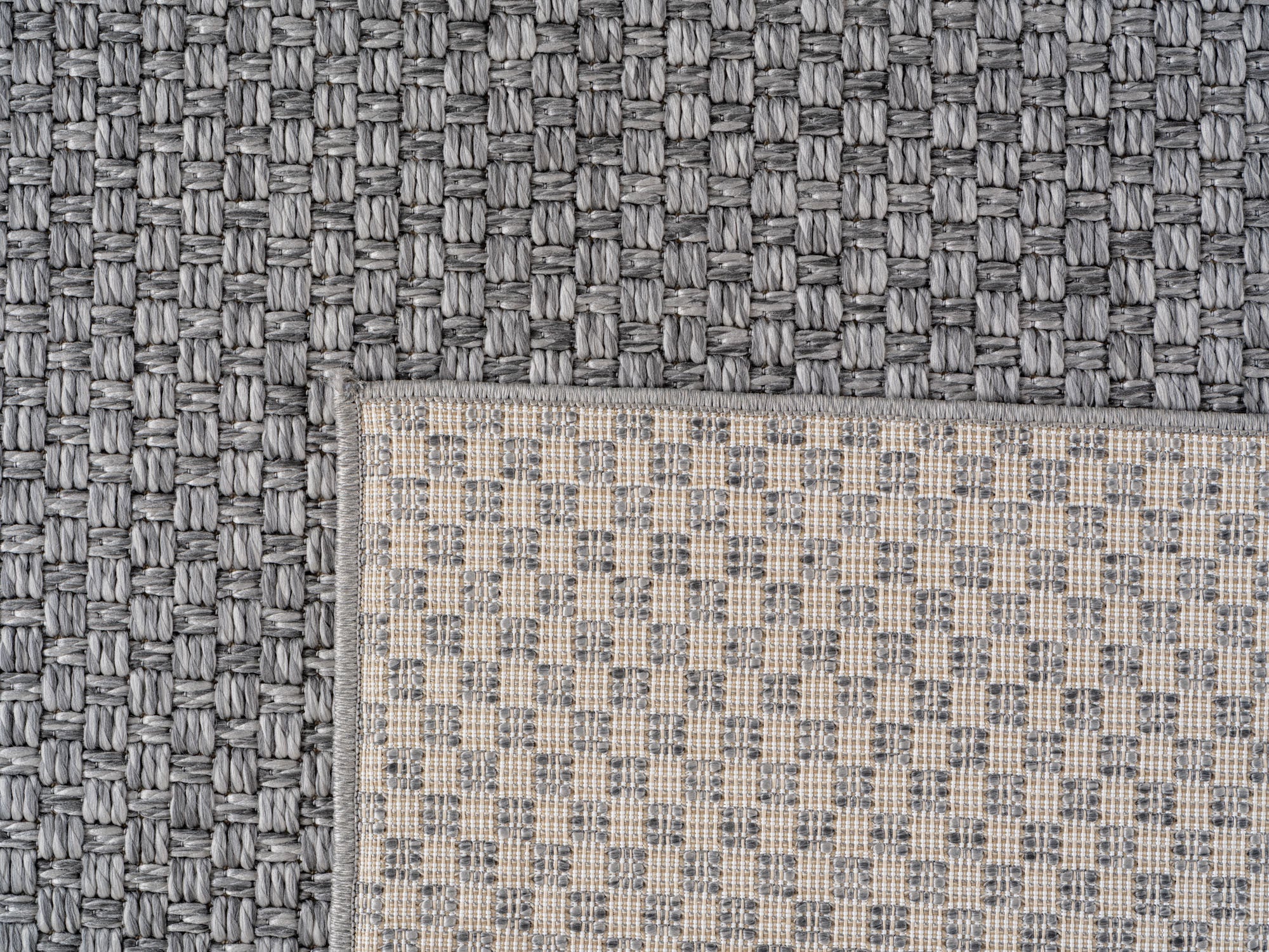 Boho In- & Outdoor Teppich Läufer in Grau - Image 3