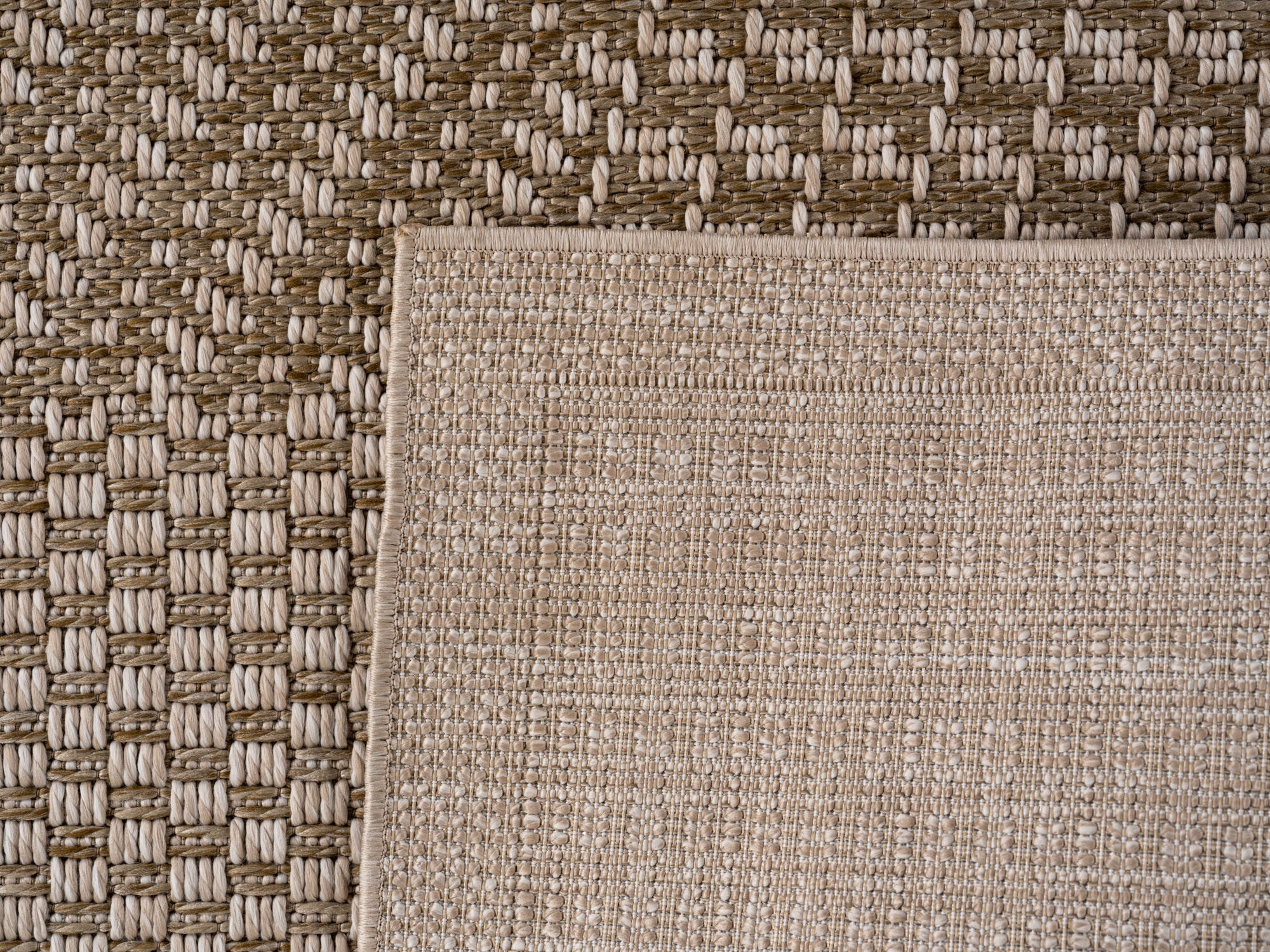 Ibiza In- & Outdoorteppich Läufer Beige – Boho Uni - Image 3