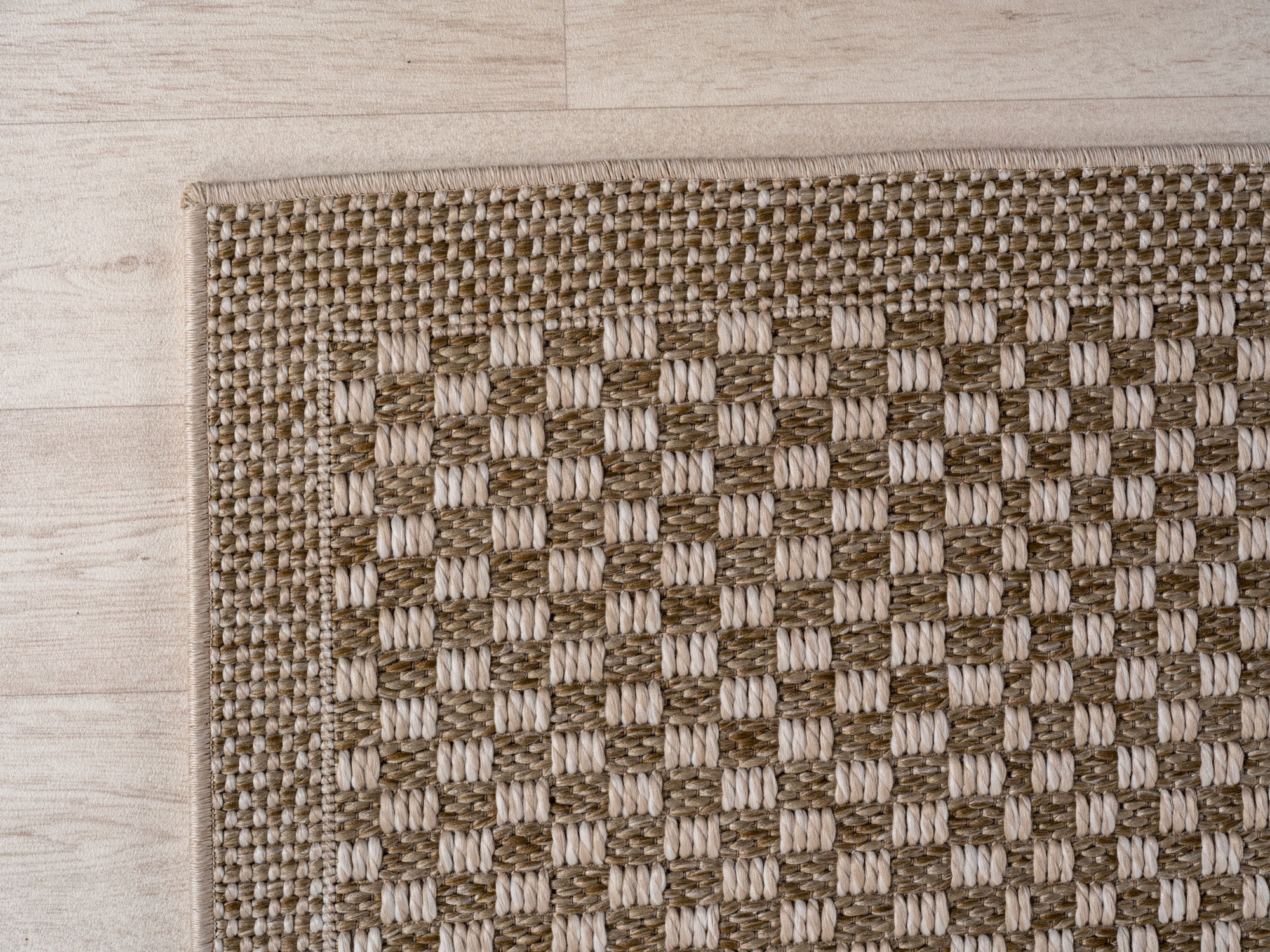 Ibiza In- & Outdoorteppich Läufer Beige – Boho Uni - Image 4