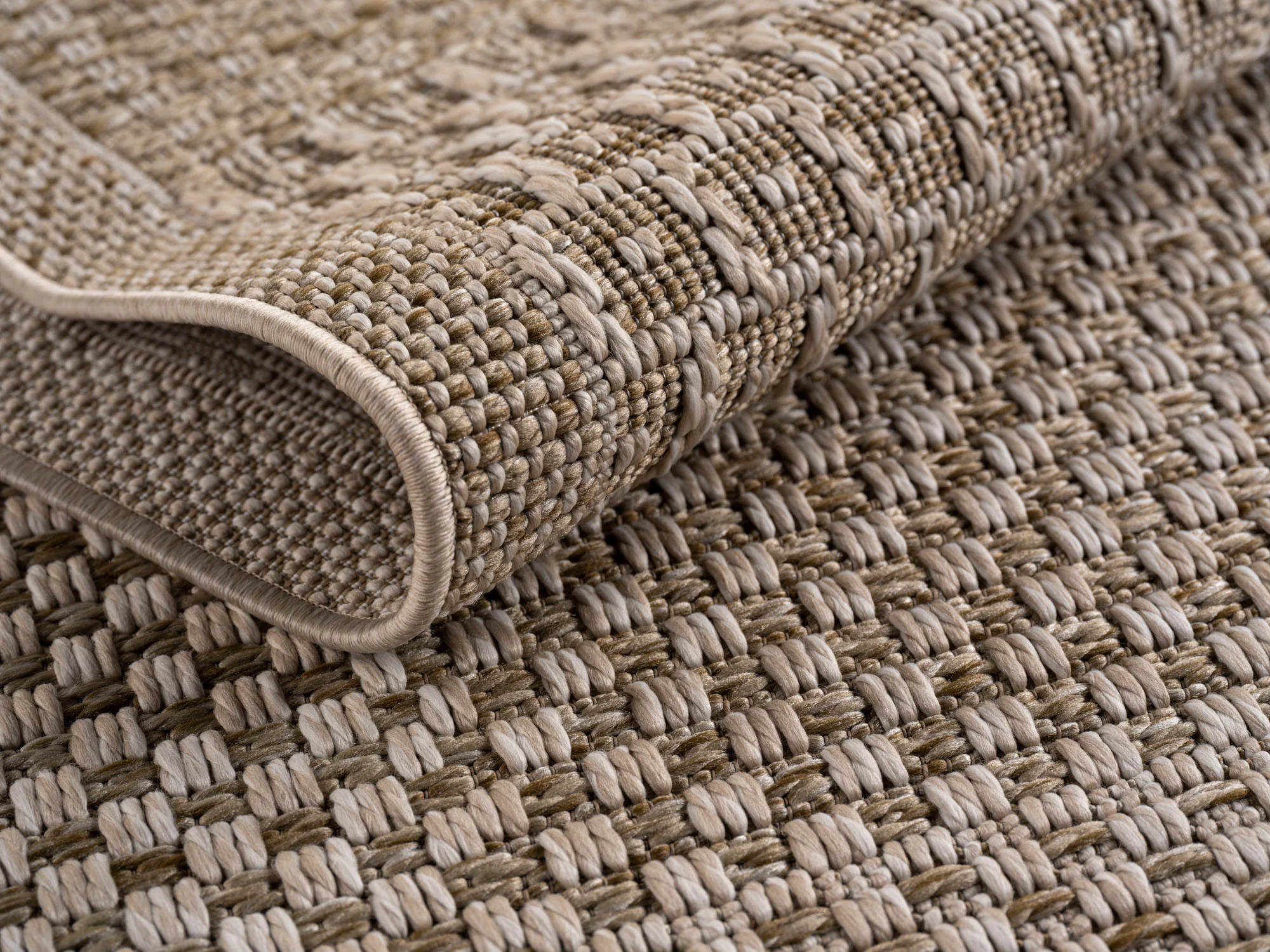 Ibiza In- & Outdoorteppich Läufer Beige – Boho Uni - Image 5