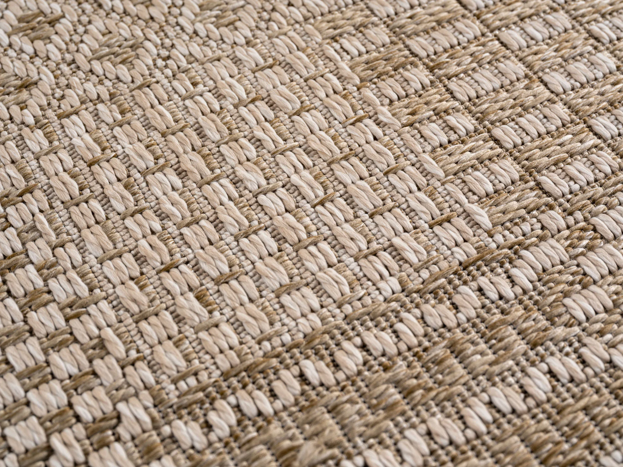 Ibiza In- & Outdoorteppich Läufer Beige – Boho Uni - Image 6