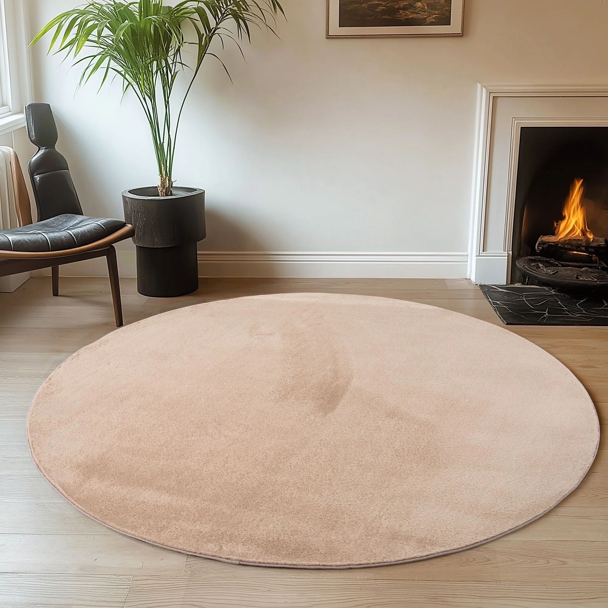 Läufer Teppich Beige 6x1 cm – Waschbarer Kurzflorteppicheteppiche, rutschfest & weich, modernes einfarbiges Design für Schlafzimmer, Küche & Flur - Image 7