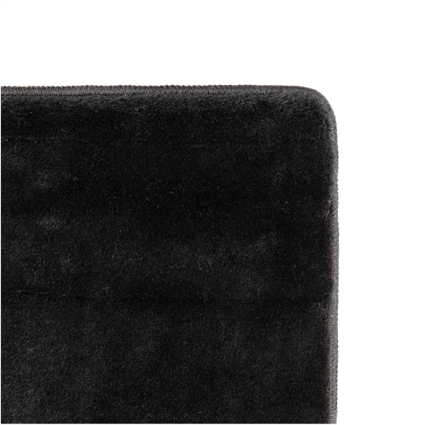 Läufer Teppich Schwarz 6x1 cm – Waschbarer Kurzflorteppicheteppiche, rutschfest & weich, modernes einfarbiges Design für Schlafzimmer, Küche & Flur - Image 3