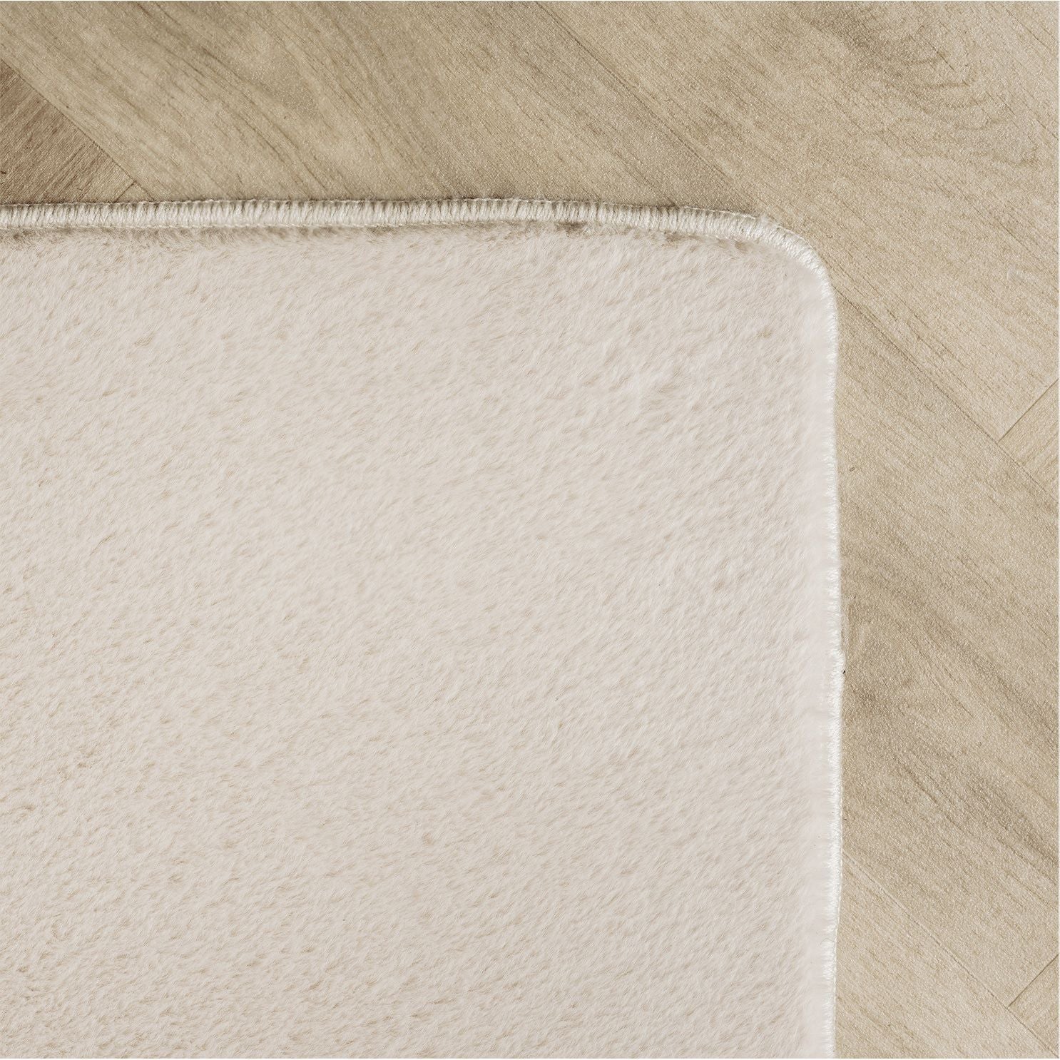 Läufer Teppich Creme 6x1 cm – Waschbarer Kurzflorteppicheteppiche, rutschfest & weich, modernes einfarbiges Design für Schlafzimmer, Küche & Flur - Image 3