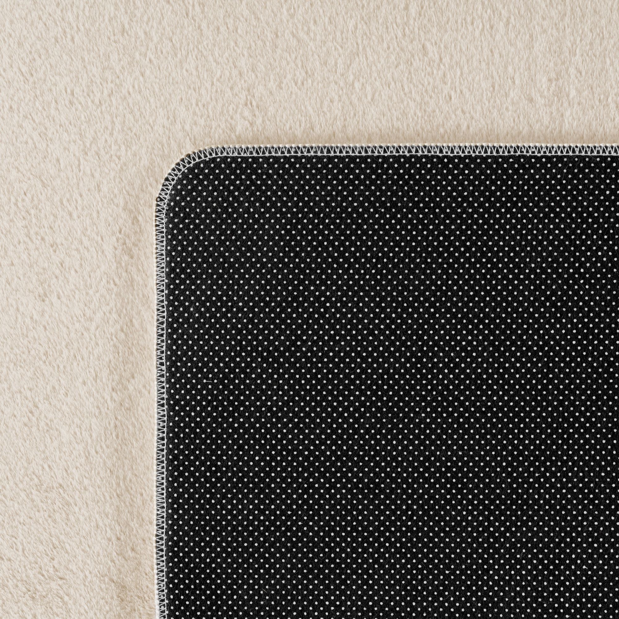 Läufer Teppich Creme 6x1 cm – Waschbarer Kurzflorteppicheteppiche, rutschfest & weich, modernes einfarbiges Design für Schlafzimmer, Küche & Flur - Image 4