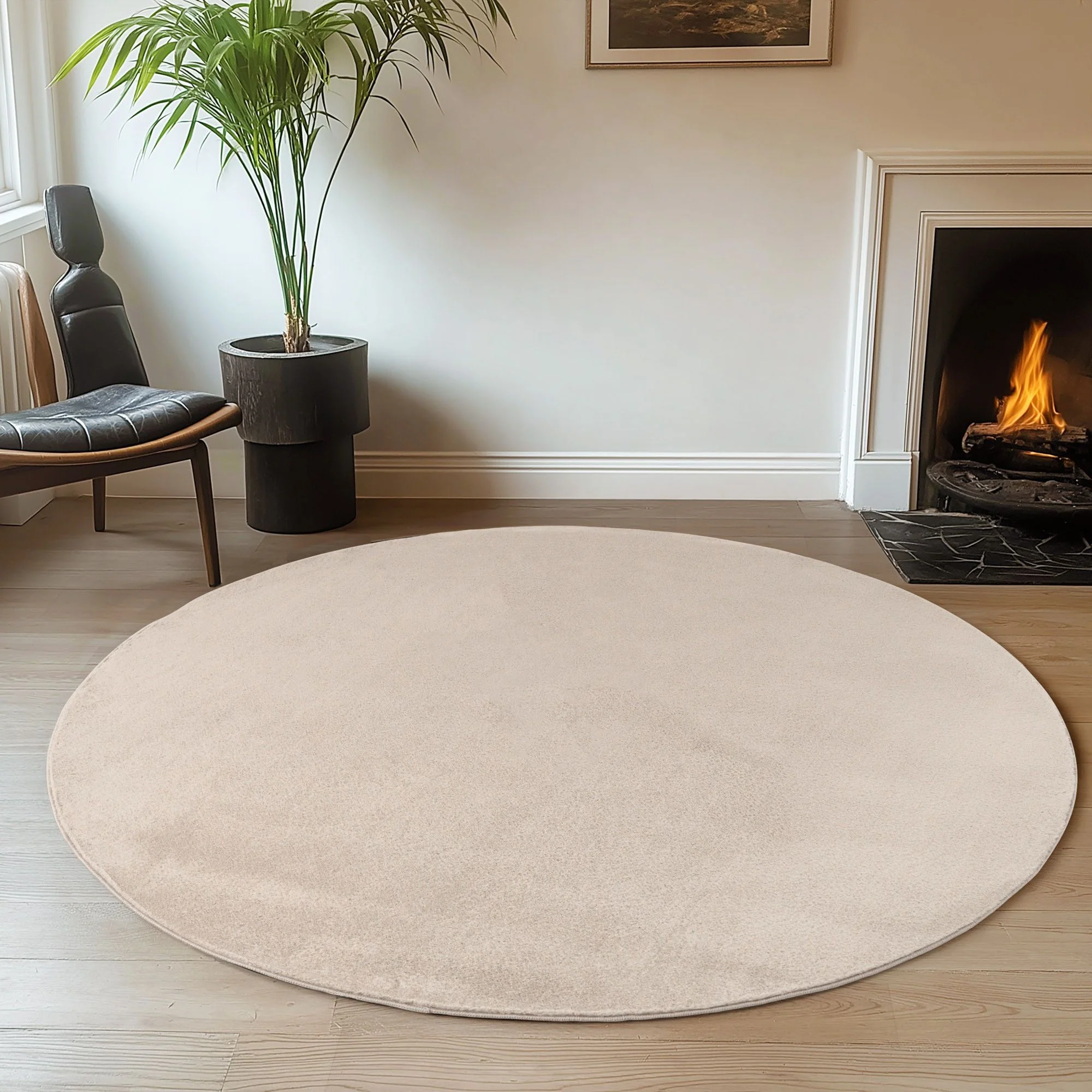 Läufer Teppich Creme 6x1 cm – Waschbarer Kurzflorteppicheteppiche, rutschfest & weich, modernes einfarbiges Design für Schlafzimmer, Küche & Flur - Image 7